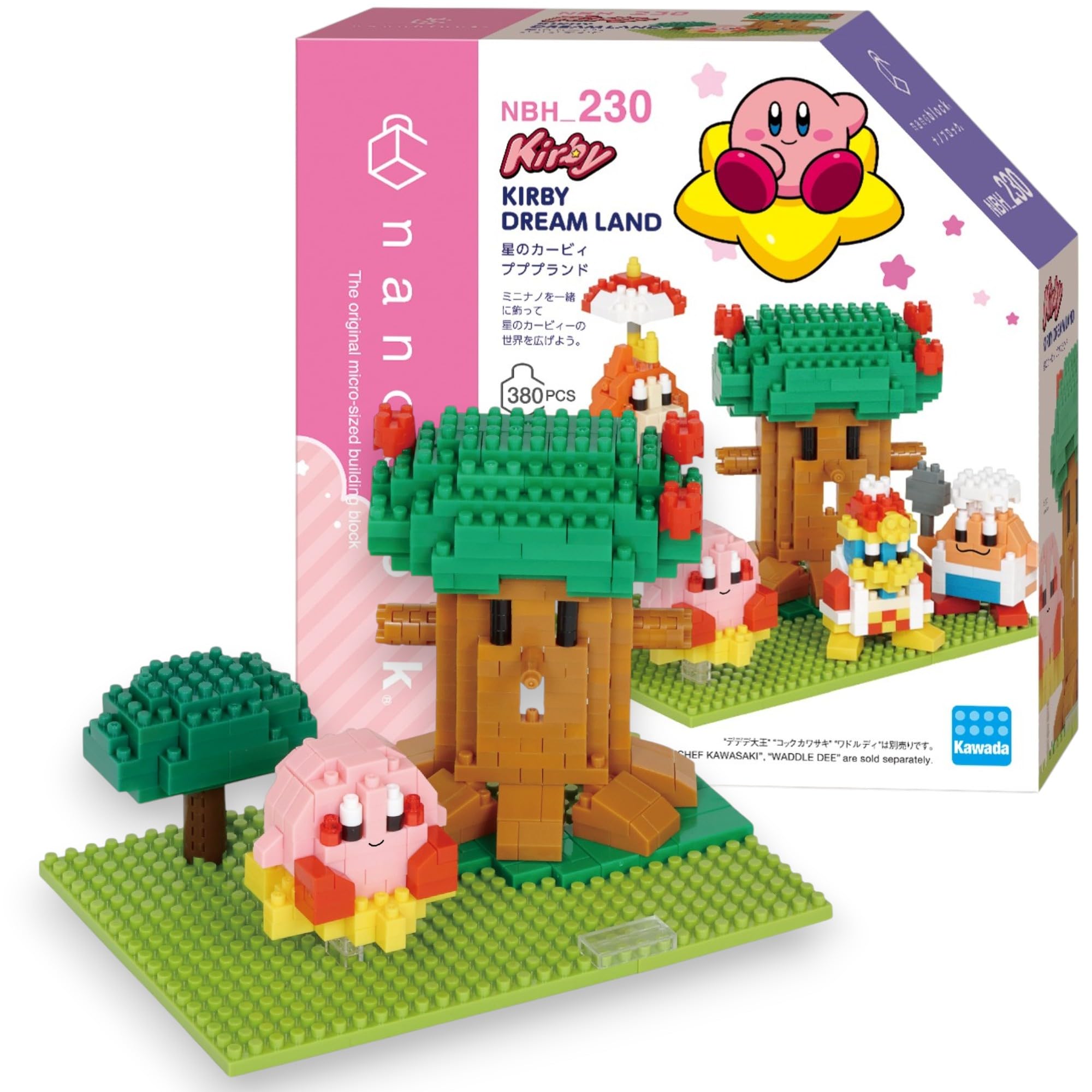 nanoblock NBH230 Kirby's Dream Land Micro Building Set | Approx. 400 Pcs | Intermediate Difficulty | Ages 12+