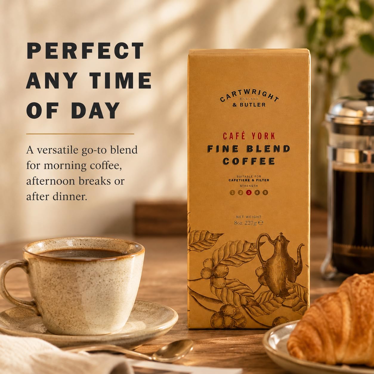 Cartwright & Butler Cafe York Blend Ground Coffee - 100% Arabica | Medium Roast | 227g Carton 5