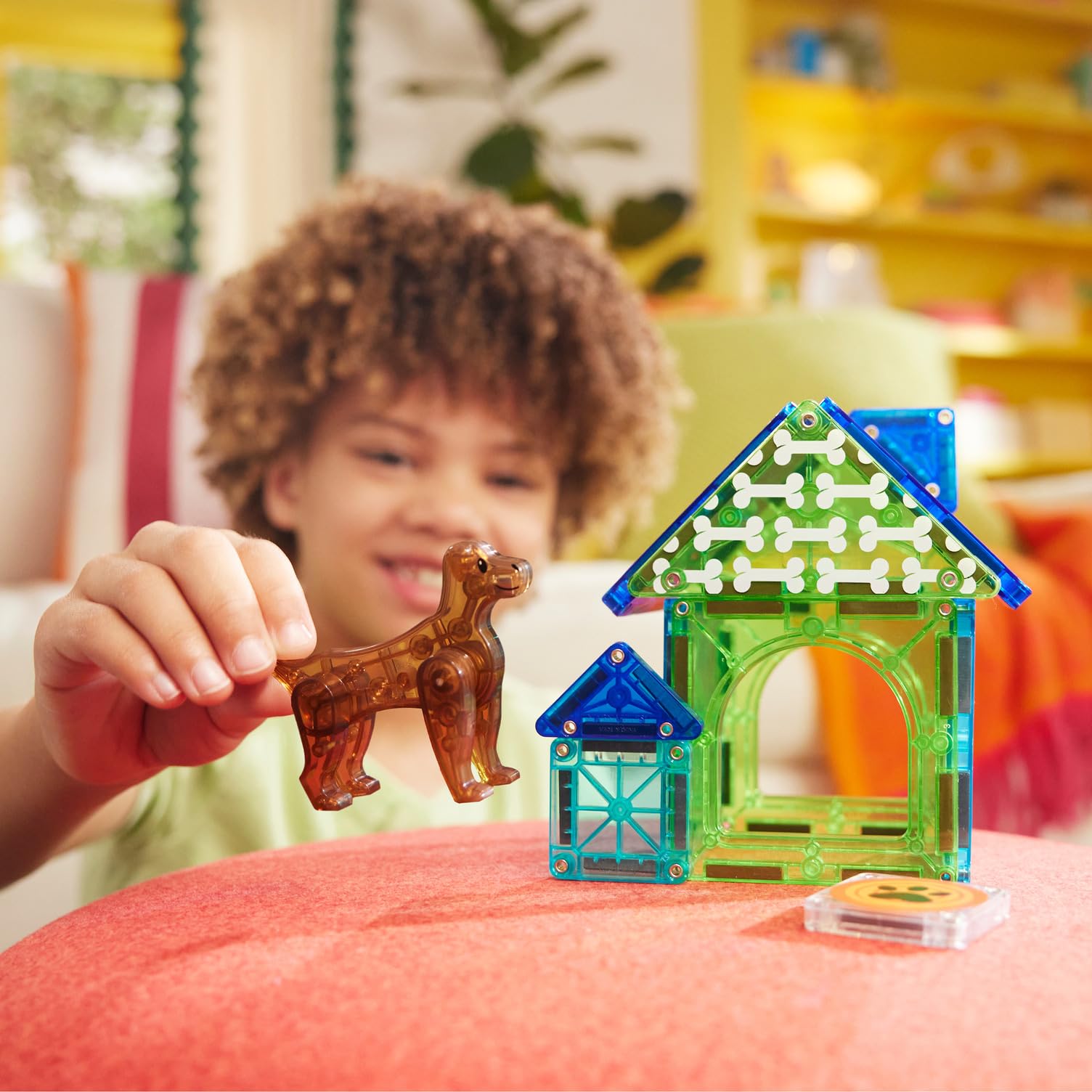 Magna-Tiles Dog House Building Set - 13 Pieces, Ages 3+ 4