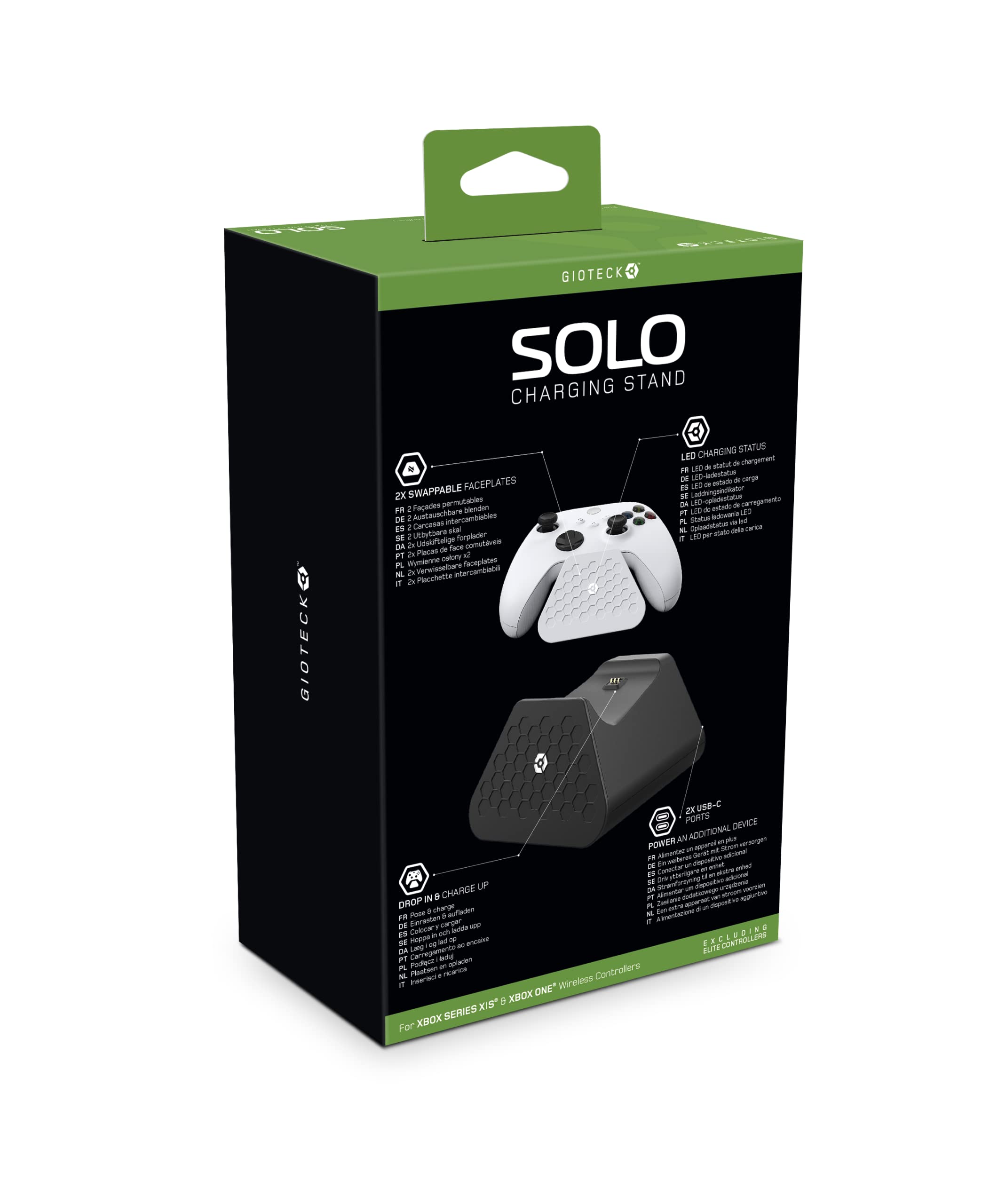 Gioteck Solo Charging Stand for Xbox Series X|S & Xbox One Wireless Controller with Swappable Faceplates 7