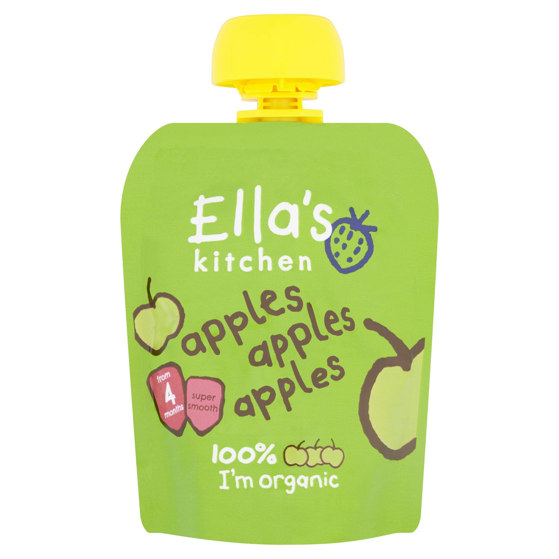 Ella's Kitchen First Taste Apples Puree - 100% Organic | For Babies 4+ Months | 70g Pouch 1