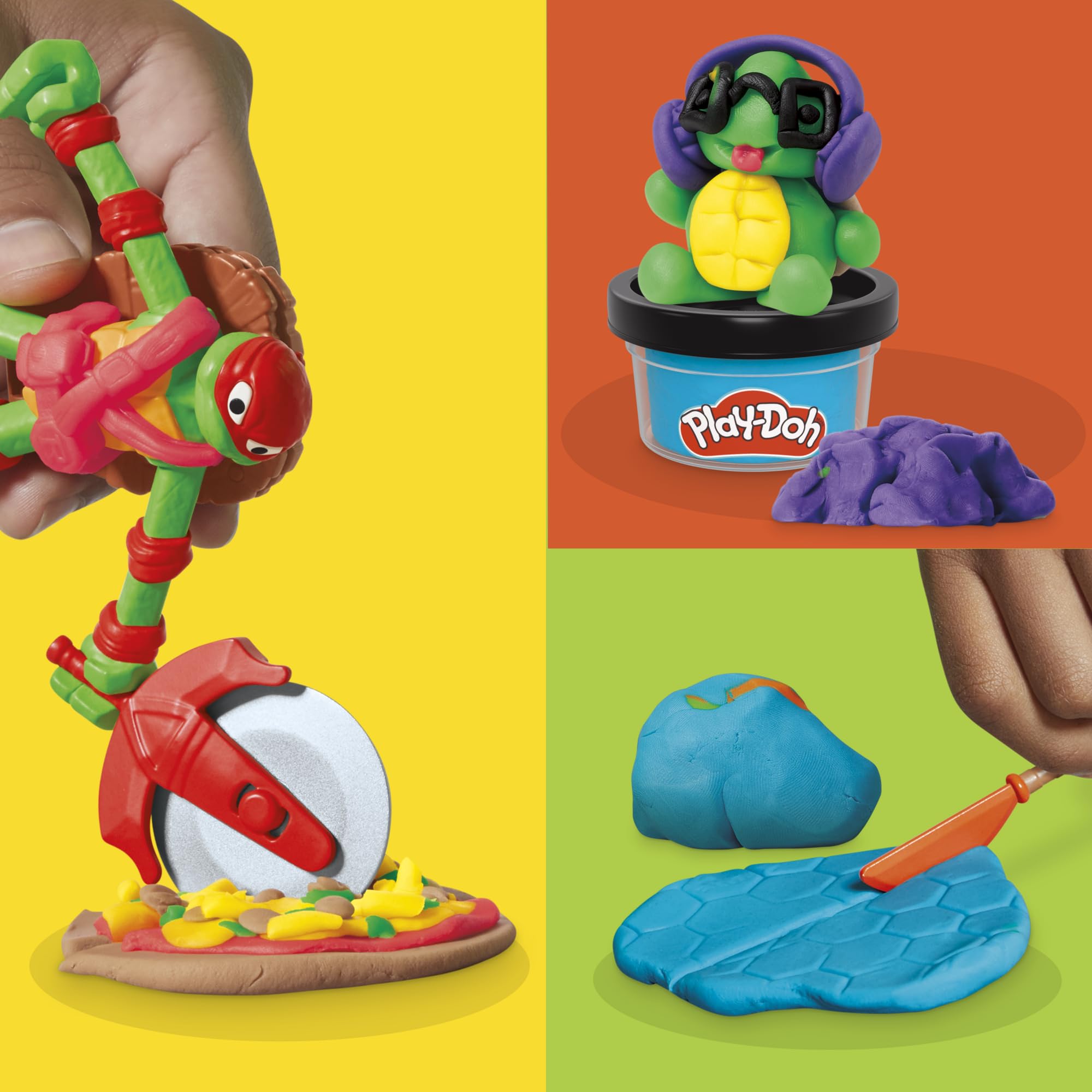 Play-Doh Teenage Mutant Ninja Turtles Cowabunga Creations Playset with 8 Colors 4
