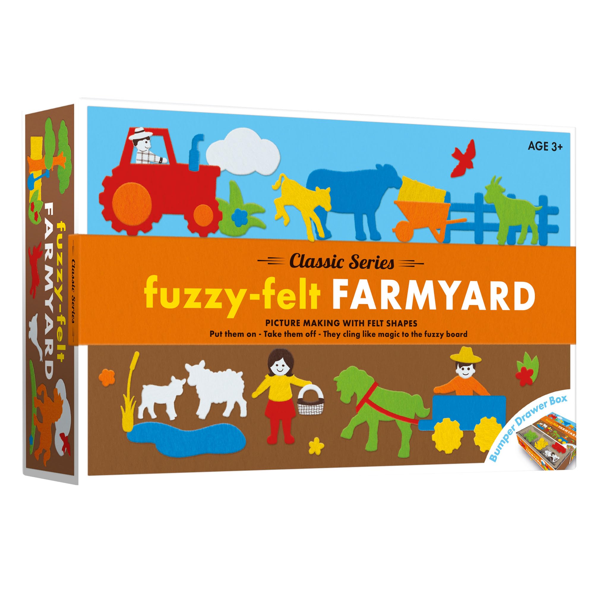 Fuzzy Felt Farmyard Drawer Set - 350+ Assorted Shapes | Multicolour Felt Craft Kit 1
