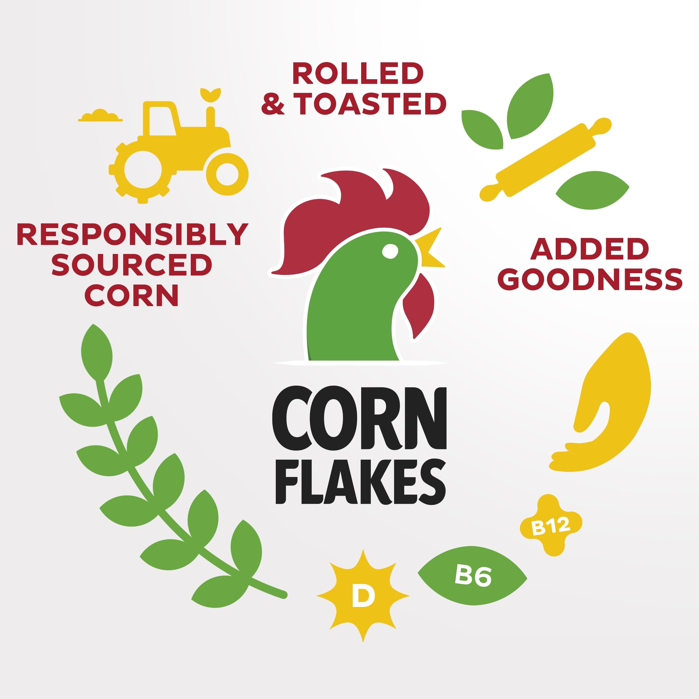 Kellogg's Corn Flakes Breakfast Cereal - Toasted Golden Corn Flakes | 1kg 3