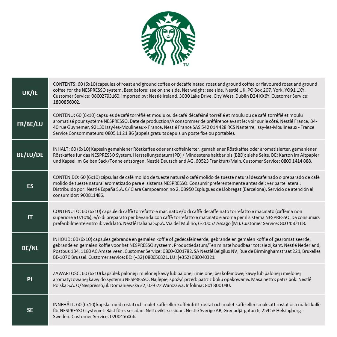 STARBUCKS - Smooth Caramel Flavoured Coffee by Nespresso, Blonde Roast, Single-Serve Capsules 4