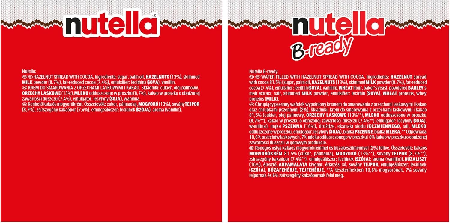 Nutella Christmas Advent Calendar 2025 - Assorted Spreads & Card Game