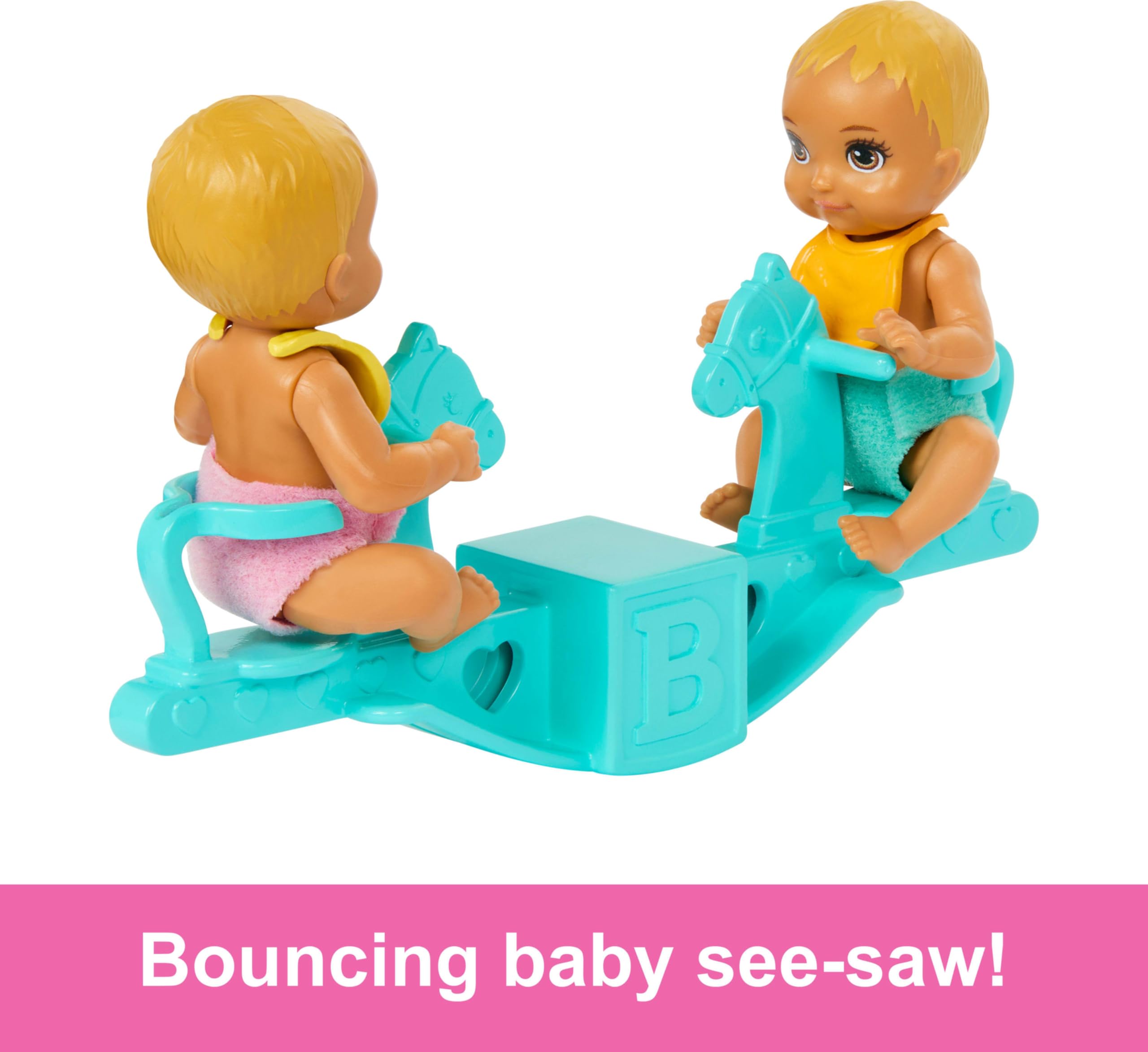 Barbie Skipper Doll & Nursery Playset with Twin Baby Dolls - Includes Rocking Crib & Accessories 5