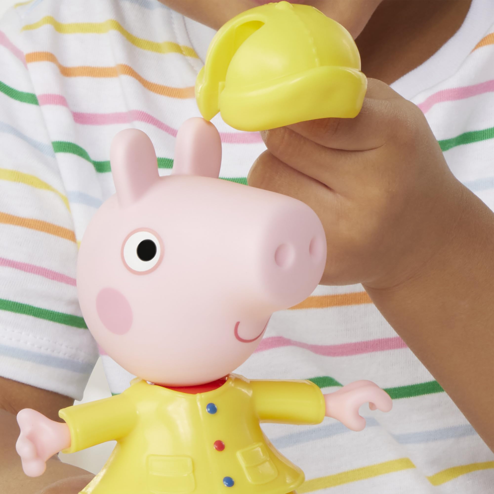 Peppa Pig Dress-Up Figure - 15 cm Doll with 6 Rain & Snow Accessories | Ages 3+ 6