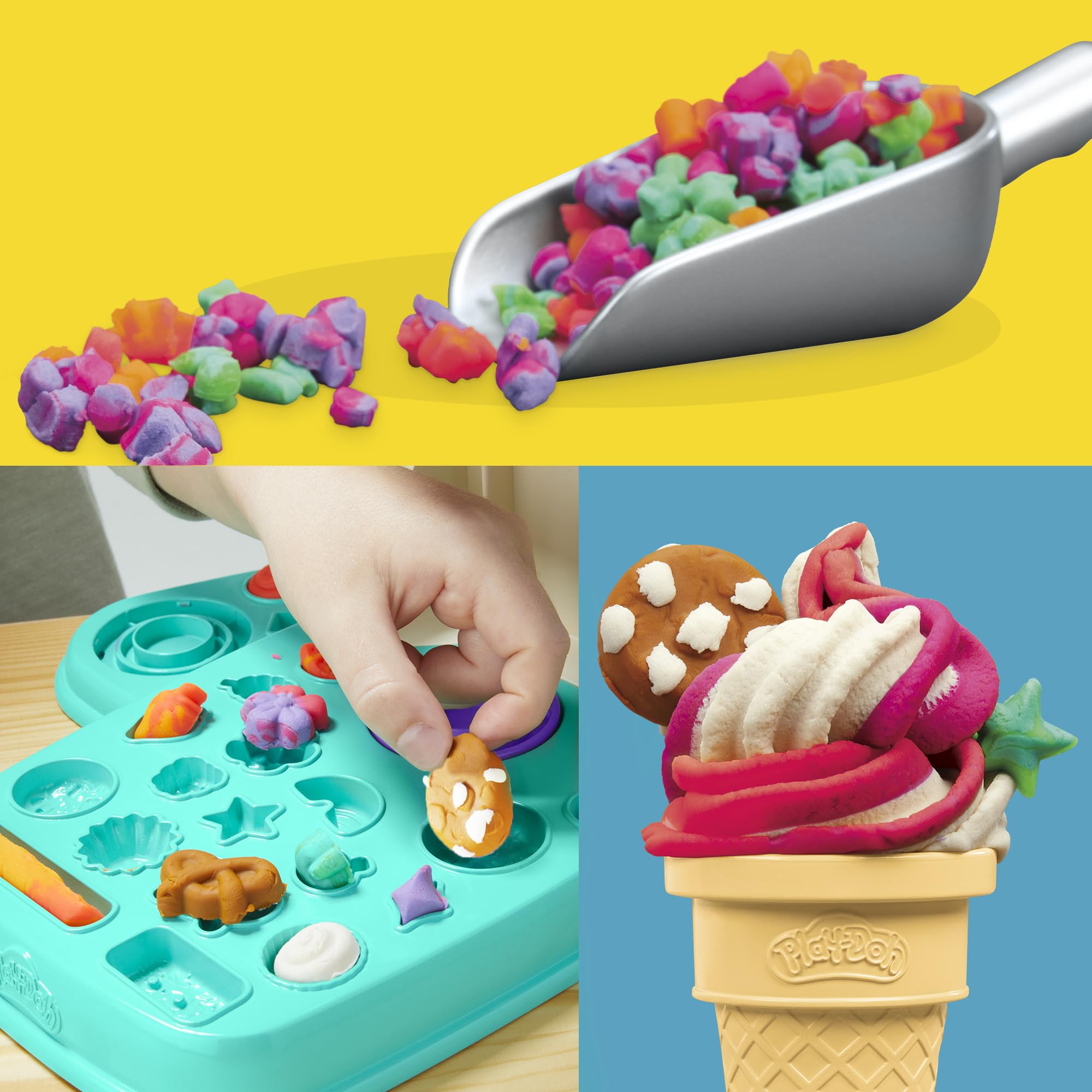 Play-Doh Rainbow Swirl Ice Cream Playset - Creative Arts & Crafts Toy for Kids 3+ 6