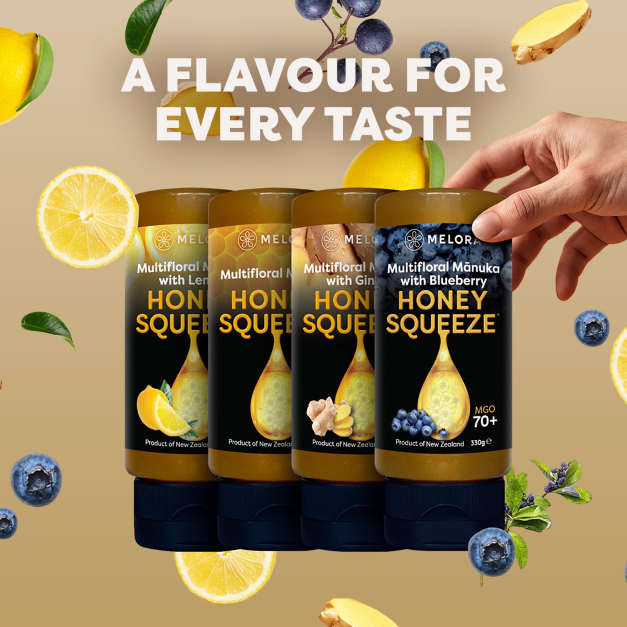 Melora 100% Pure Certified Mānuka Honey - MGO 70 | 330g Squeeze Bottle 4