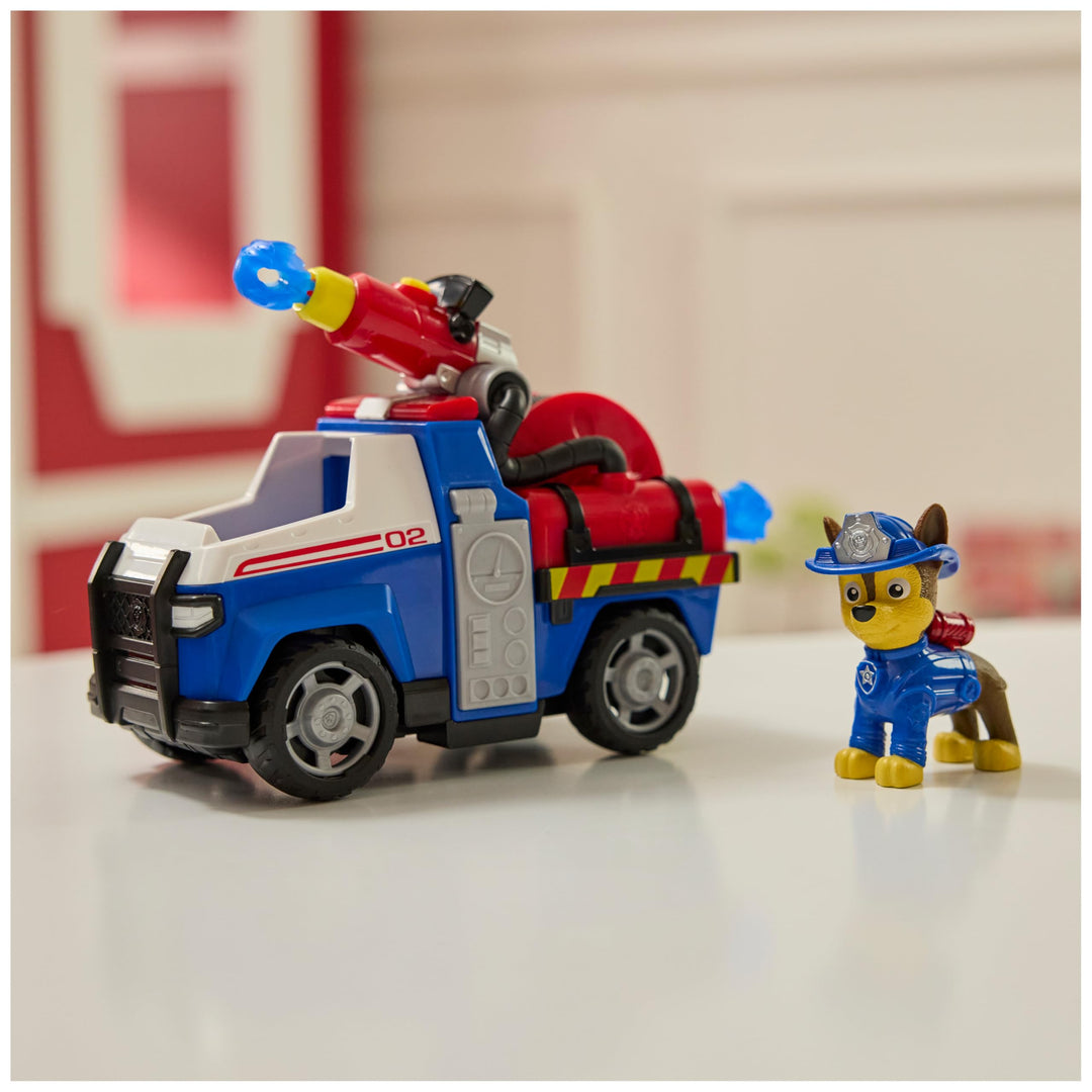 Paw Patrol Chase Rescue Fire Cruiser with Action Figure & Projectile Launcher - Fire Truck Playset for Kids 3+