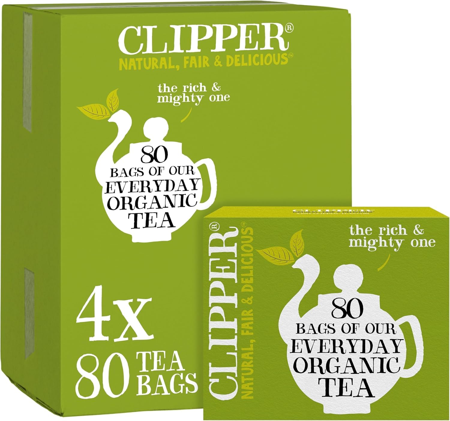 Clipper Natural, Fair & Delicious Organic Everyday Black Tea - 320 Teabags (4 x 80 Count)