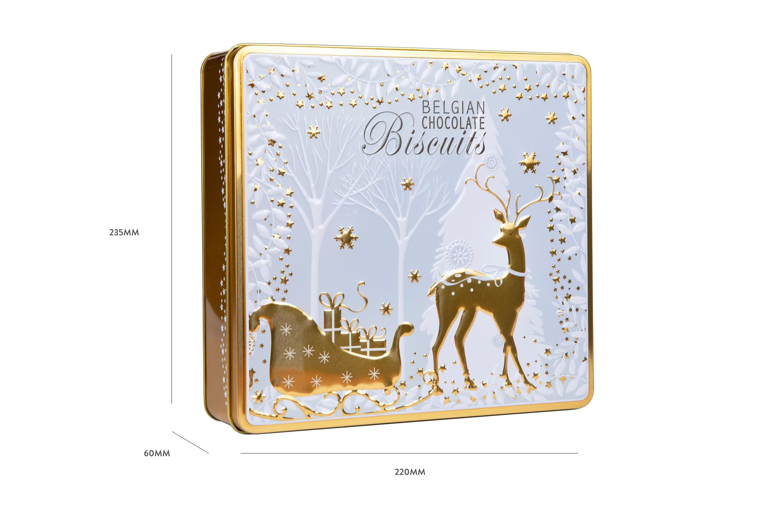 The Silver Crane Co. - Belgian Biscuits Tin Christmas Gift Set with Assorted Chocolates 3