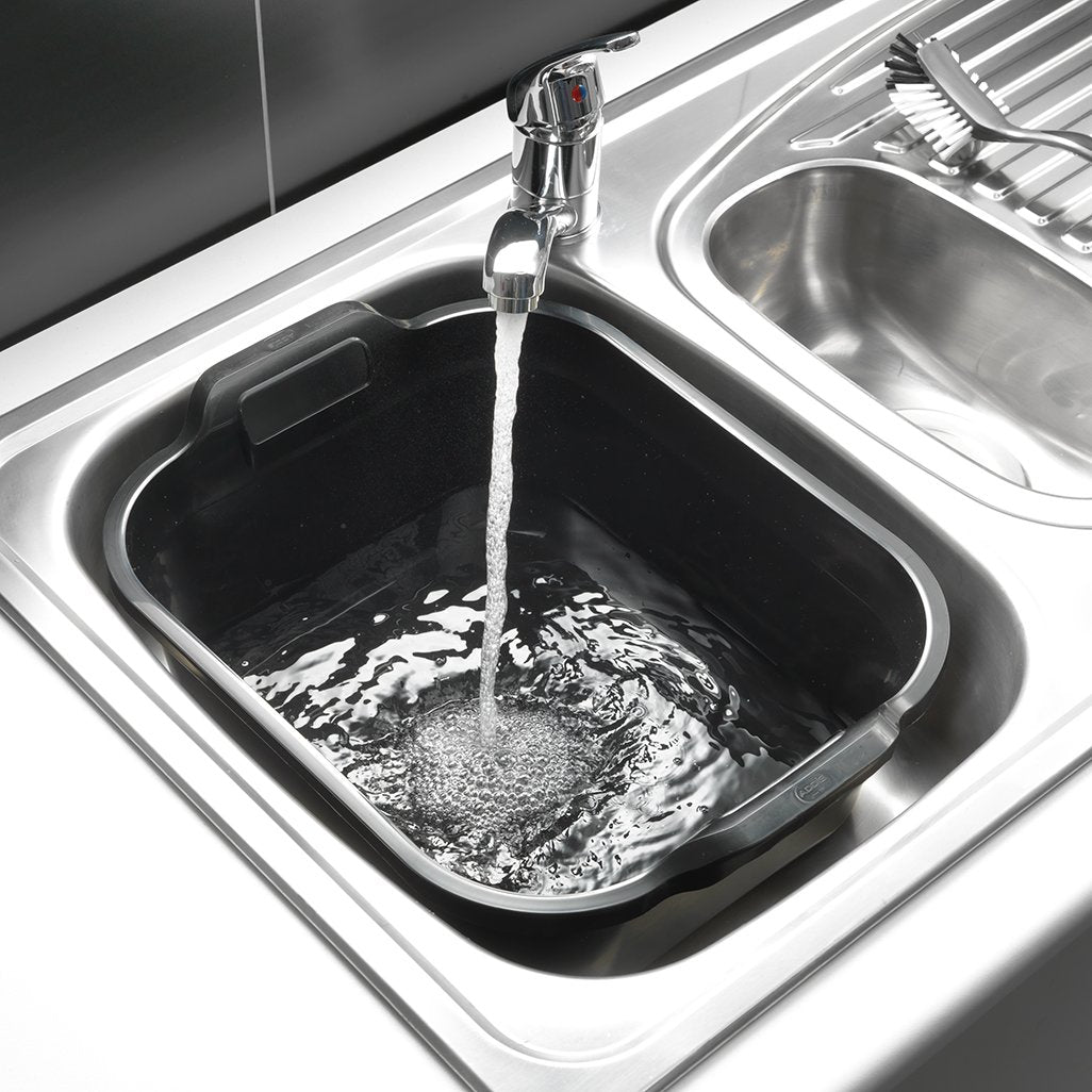 Addis - Large Rectangular 10 Litre Washing Up Bowl with Handles, Black 3