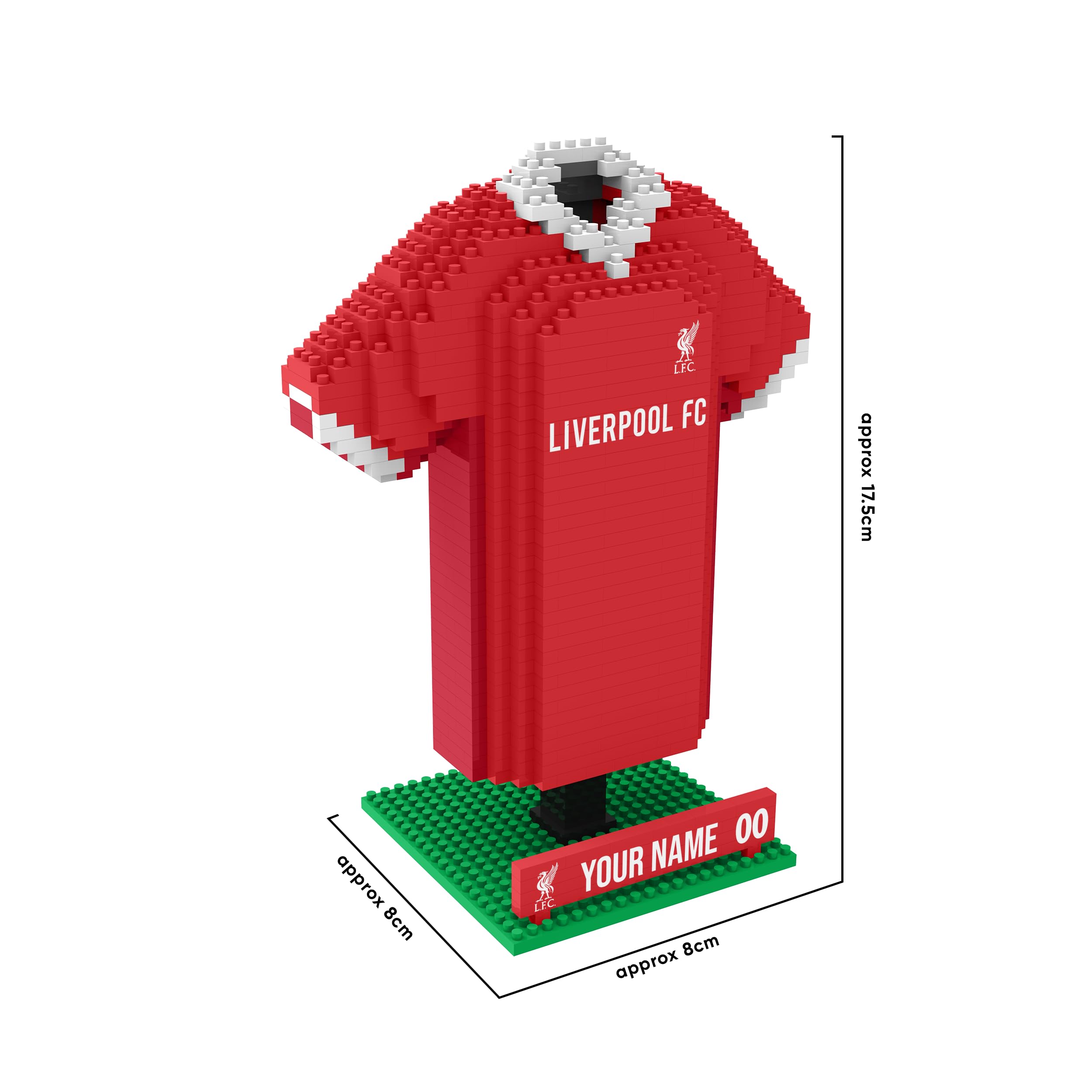 FOCO BRXLZ Liverpool FC Desk Shirt 3D Bricks Set | Personalizable | Ages 12+ 4