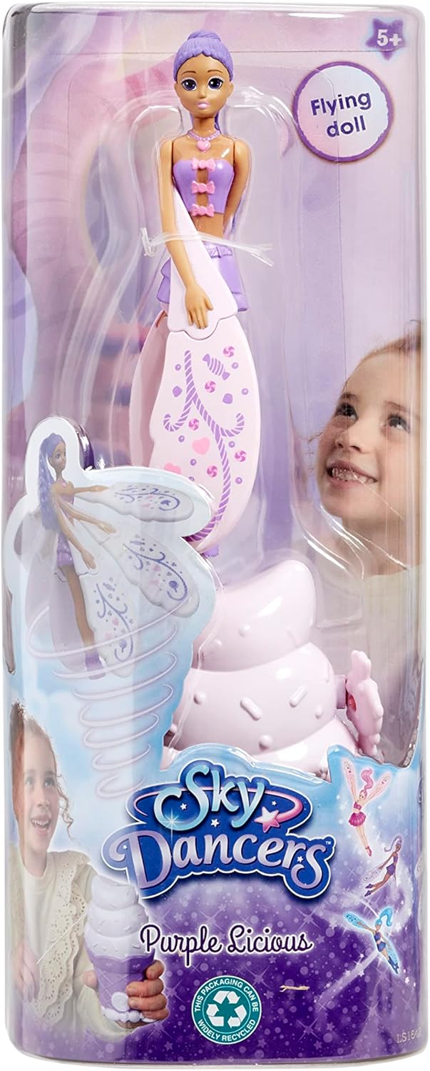 Sky Dancers: Purple Licious - Pull String Flying Doll for Ages 5+ 1