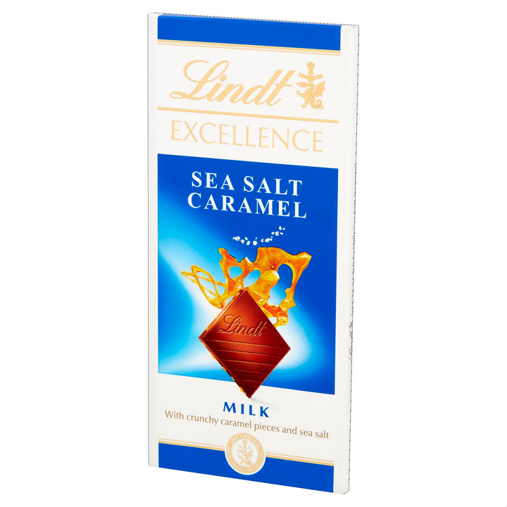 Lindt Excellence Milk Chocolate with Sea Salt & Caramel Bar, 100g
