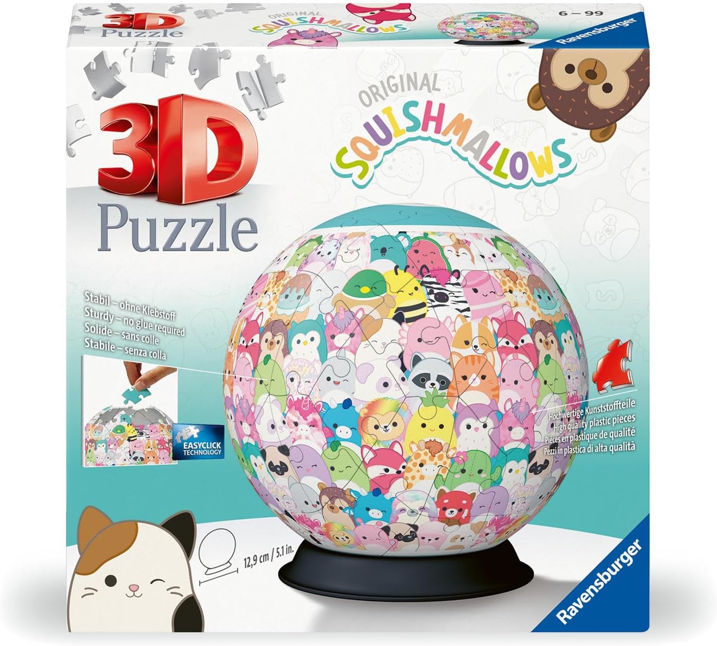 Ravensburger Squishmallows 72-Piece 3D Jigsaw Puzzle Ball for Kids Age 6 and Up 1
