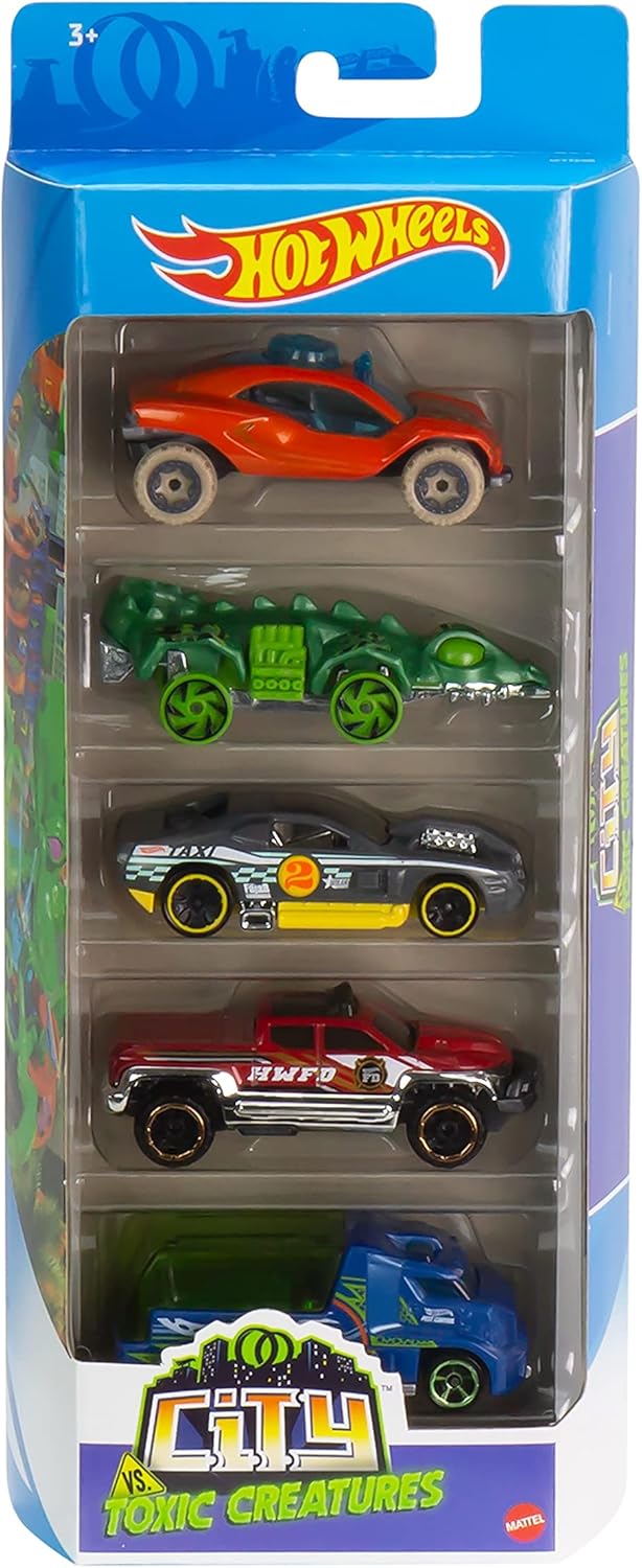 Hot Wheels 5 Car Gift Pack - 1:64 Scale Die-Cast Vehicles for Kids 3+