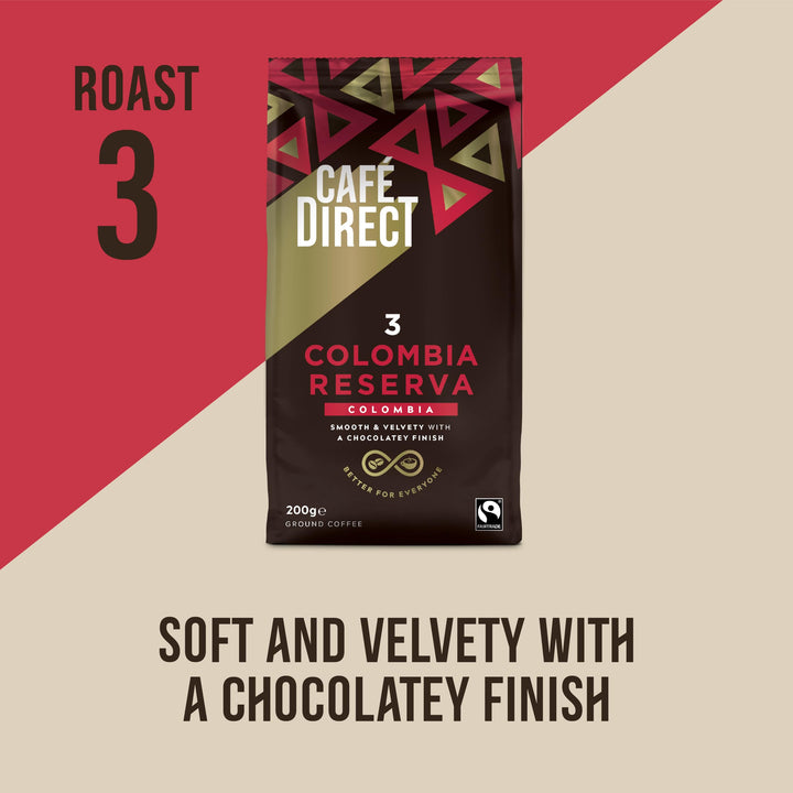 Cafédirect Cauca Valley Colombia Fairtrade Ground Arabica Coffee 200g
