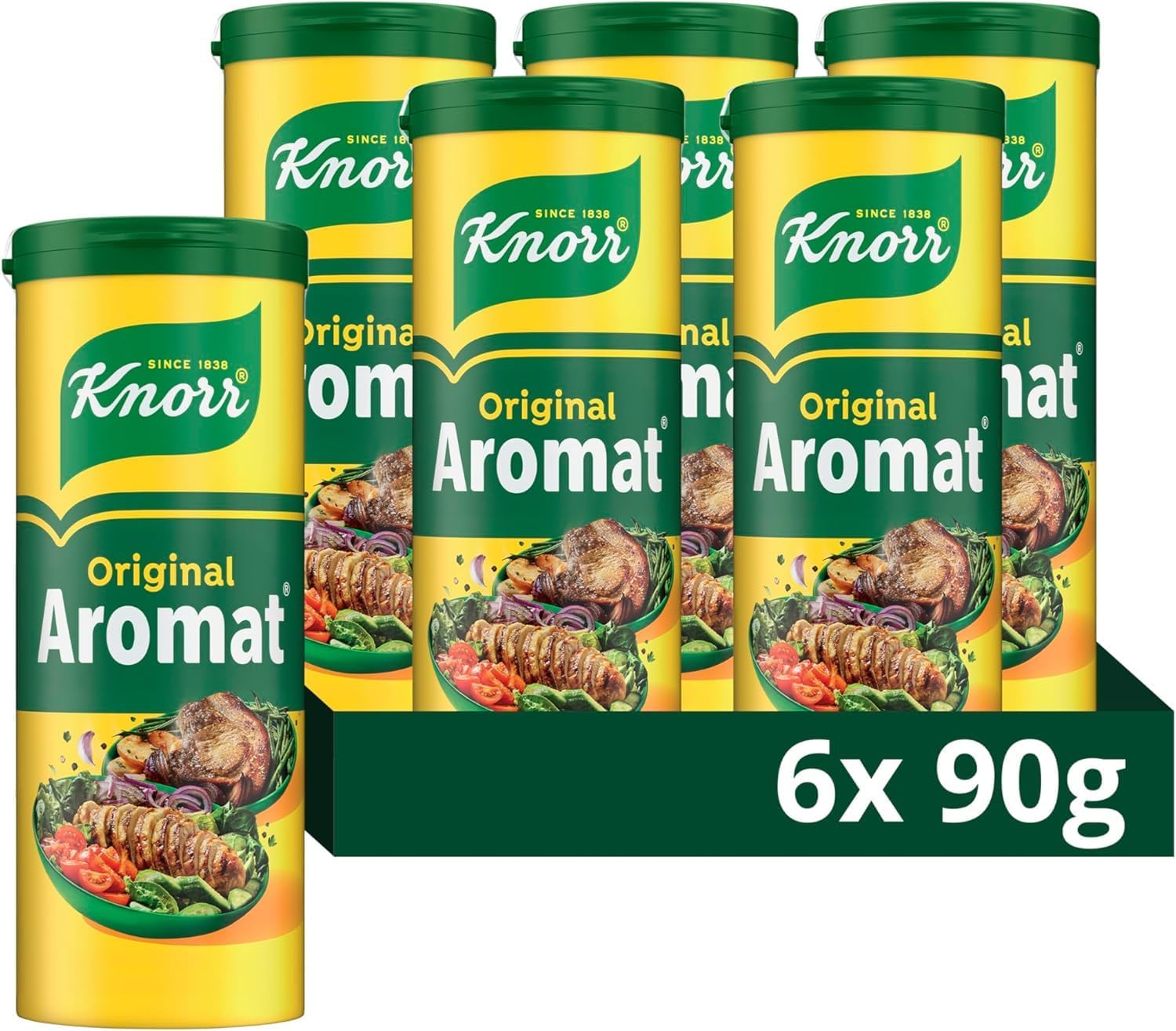 Knorr Aromat Original All Purpose Savoury Seasoning - 6x 90g Free from Artificial Colours & Preservatives