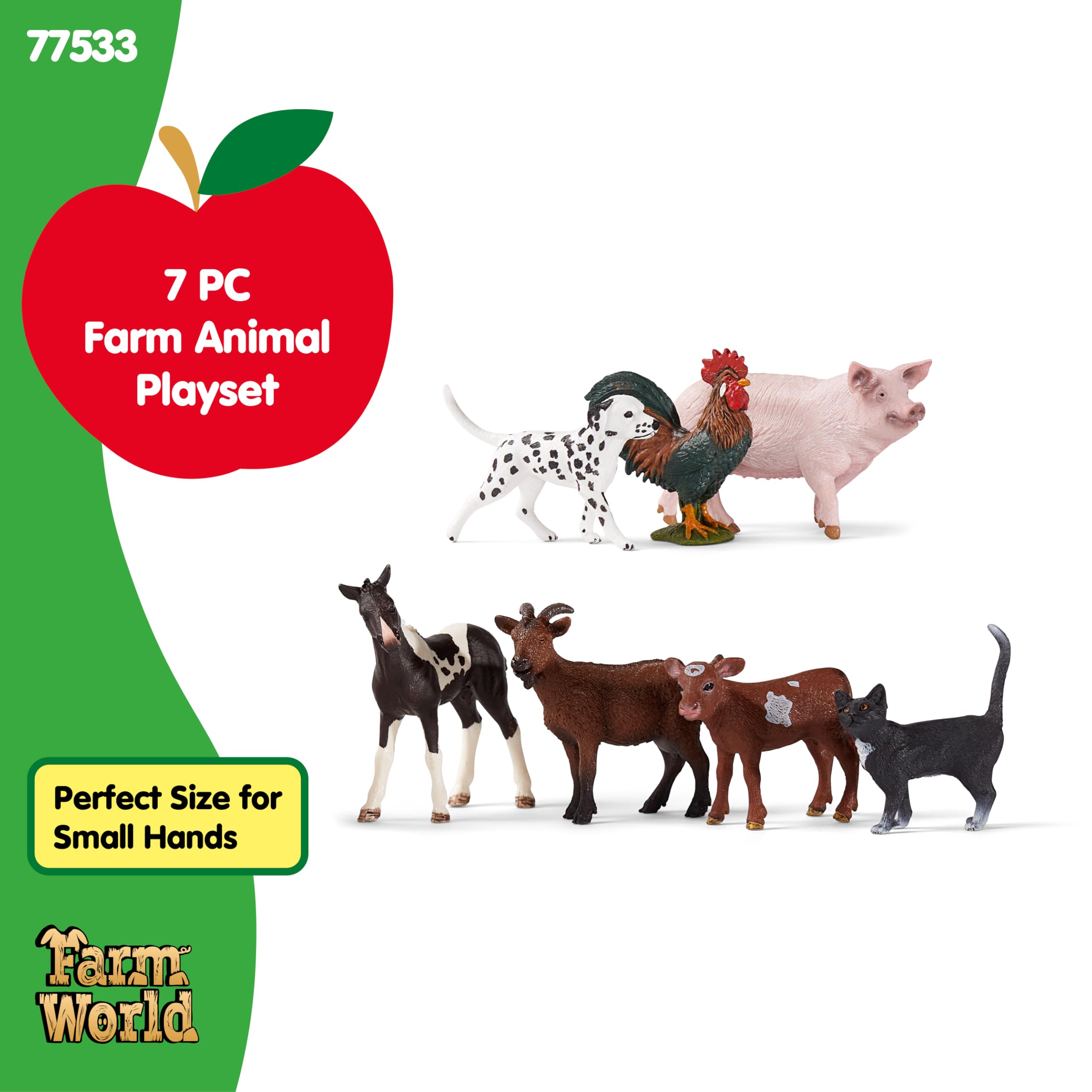 SCHLEICH Farm World - 7 PC Farm Animal Playset with Realistic Figurines for Kids 3+ 14