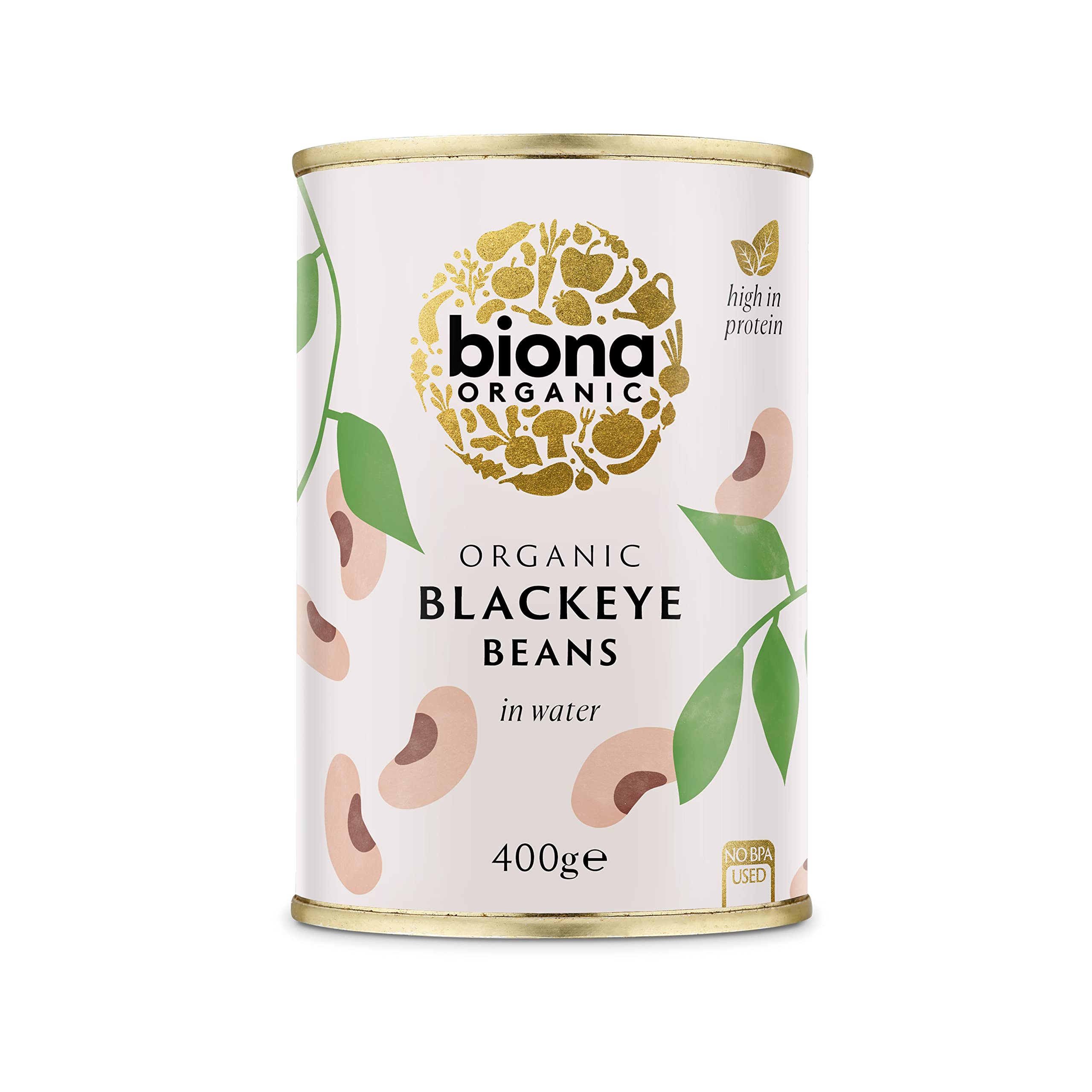 Biona Organic Blackeye Beans in Water | 400g | Suitable for Vegetarians