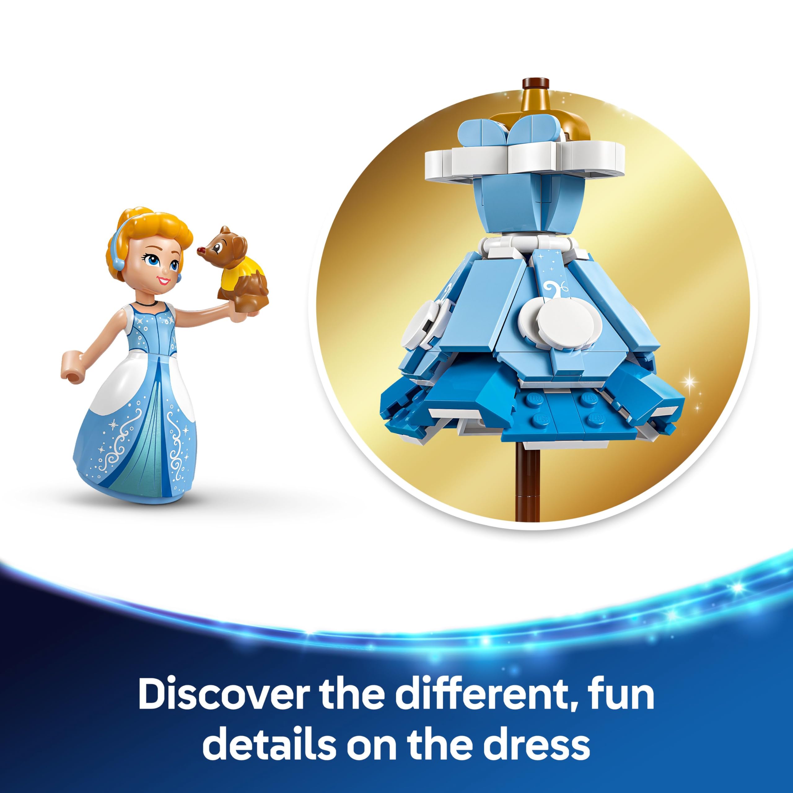 LEGO Disney Princess Cinderella's Dress Building Set - 474-Piece Toy for Ages 9+ 4