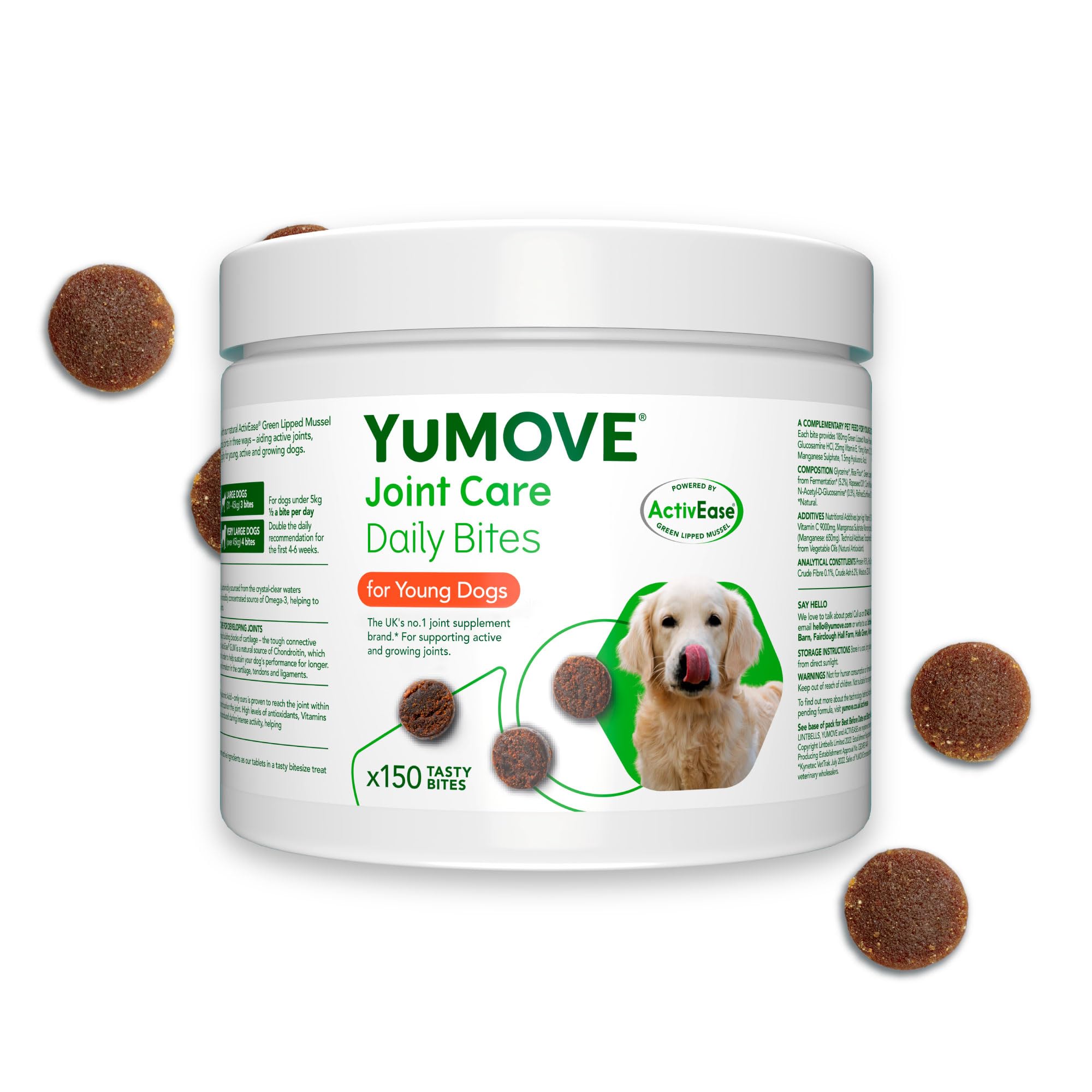 YuMOVE Joint Supplement for Dogs - Daily Bites for Young Dogs | 150 Chews 1