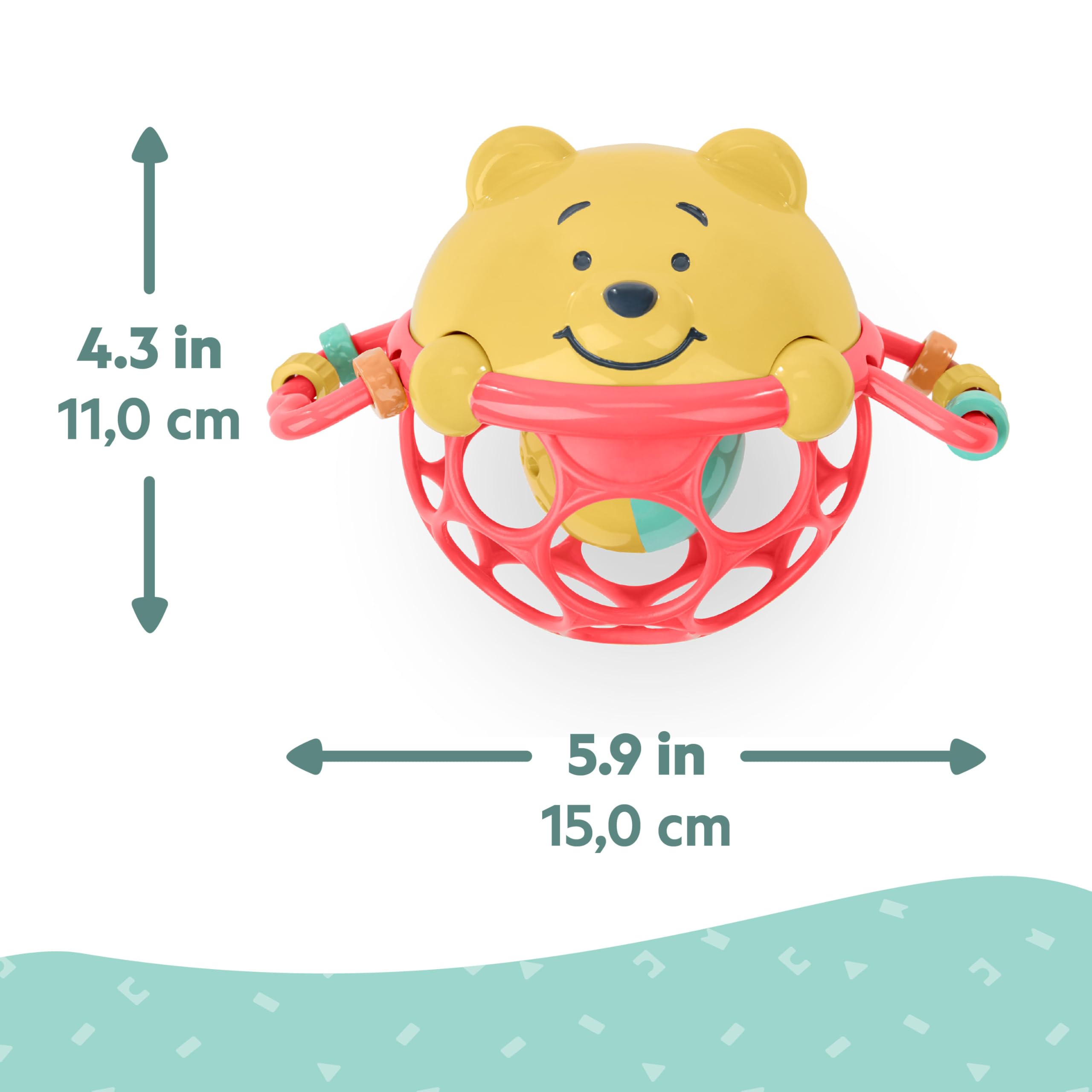 Bright Starts Disney Baby Winnie The Pooh Jingle & Shake Rattle Toy | 0-6 Months+ | BPA Free 8