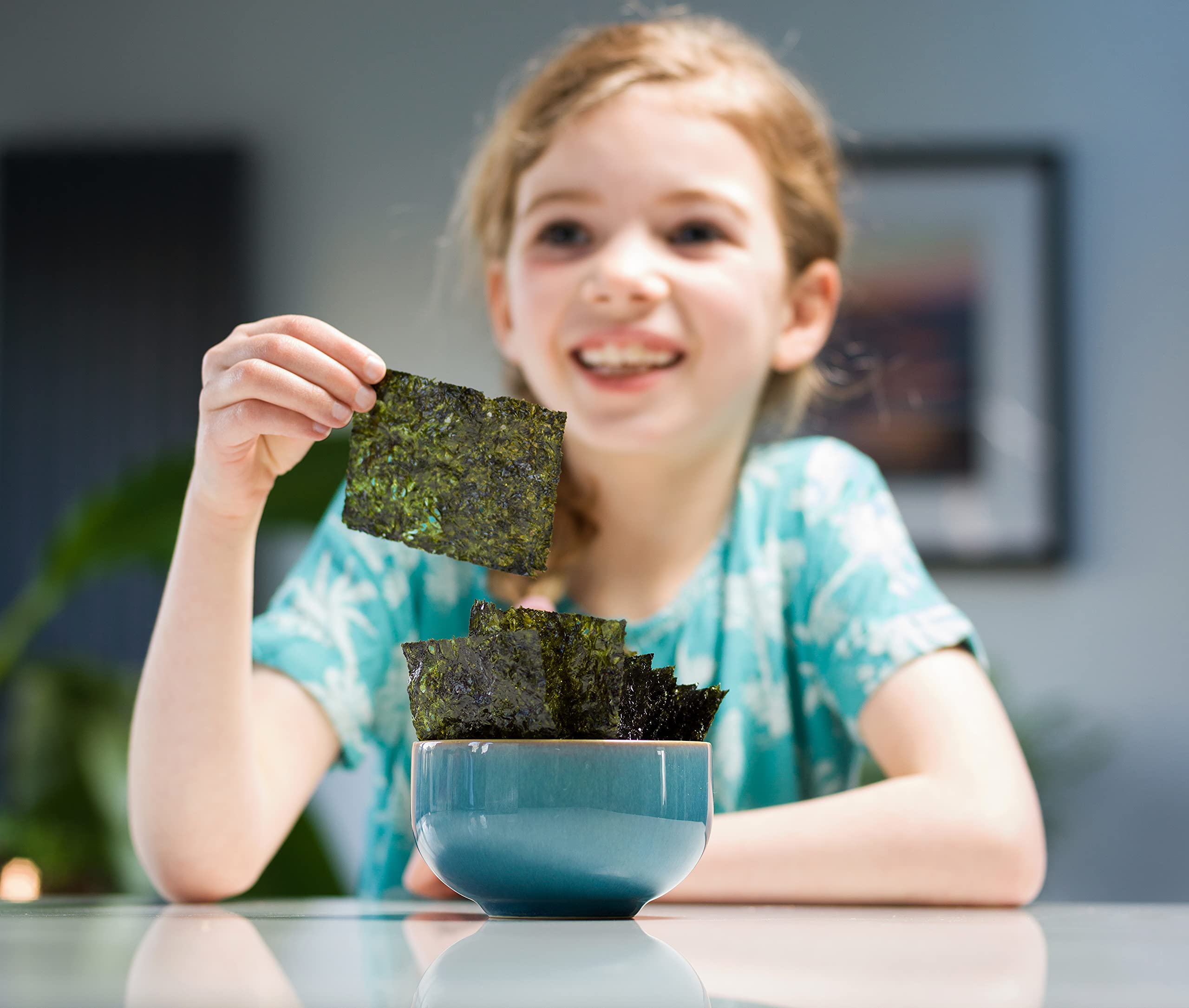 Emma Basic Crispy Seaweed 20g (Pack of 4) - High Fibre, Low Carb, Gluten Free Snack