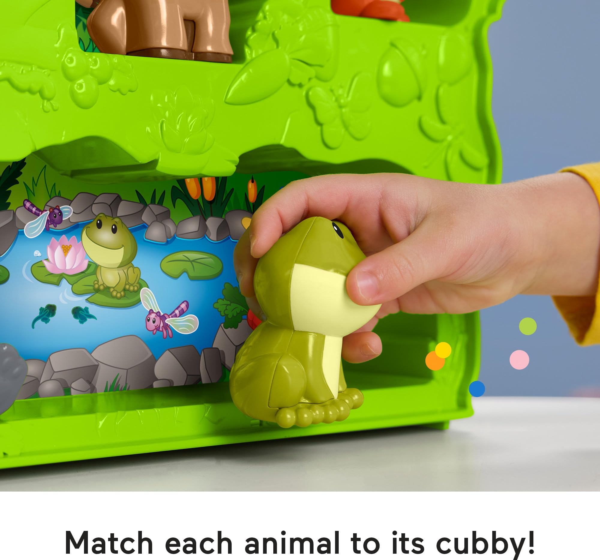 Fisher-Price Little People Forest Friends Carry Case Playset - 8-Piece Animal Figures with Tree Storage for Toddlers 1-5 Years