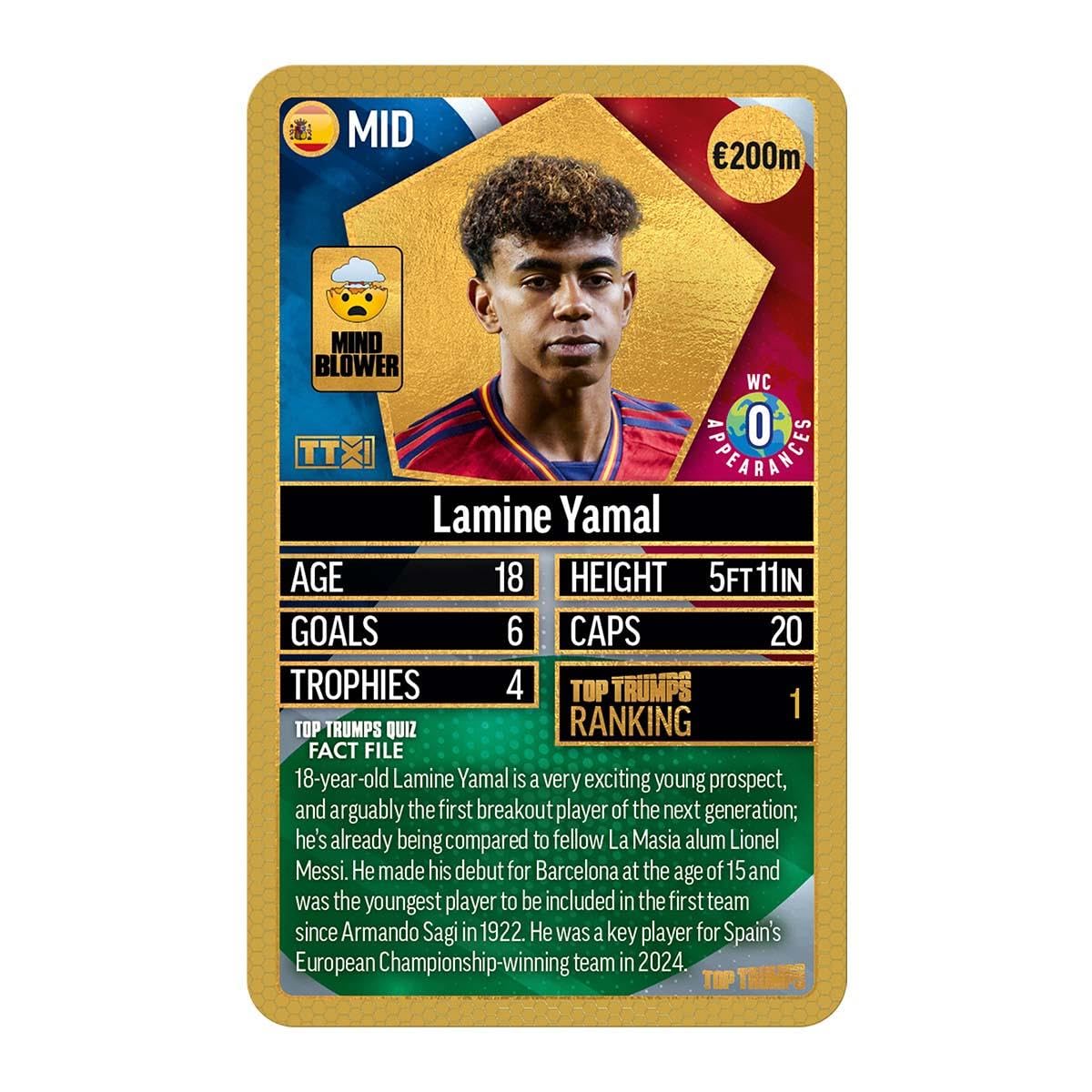 Top Trumps World Football Stars Top 200 Card Game - Chrome Gold Pack | Unisex Children 2