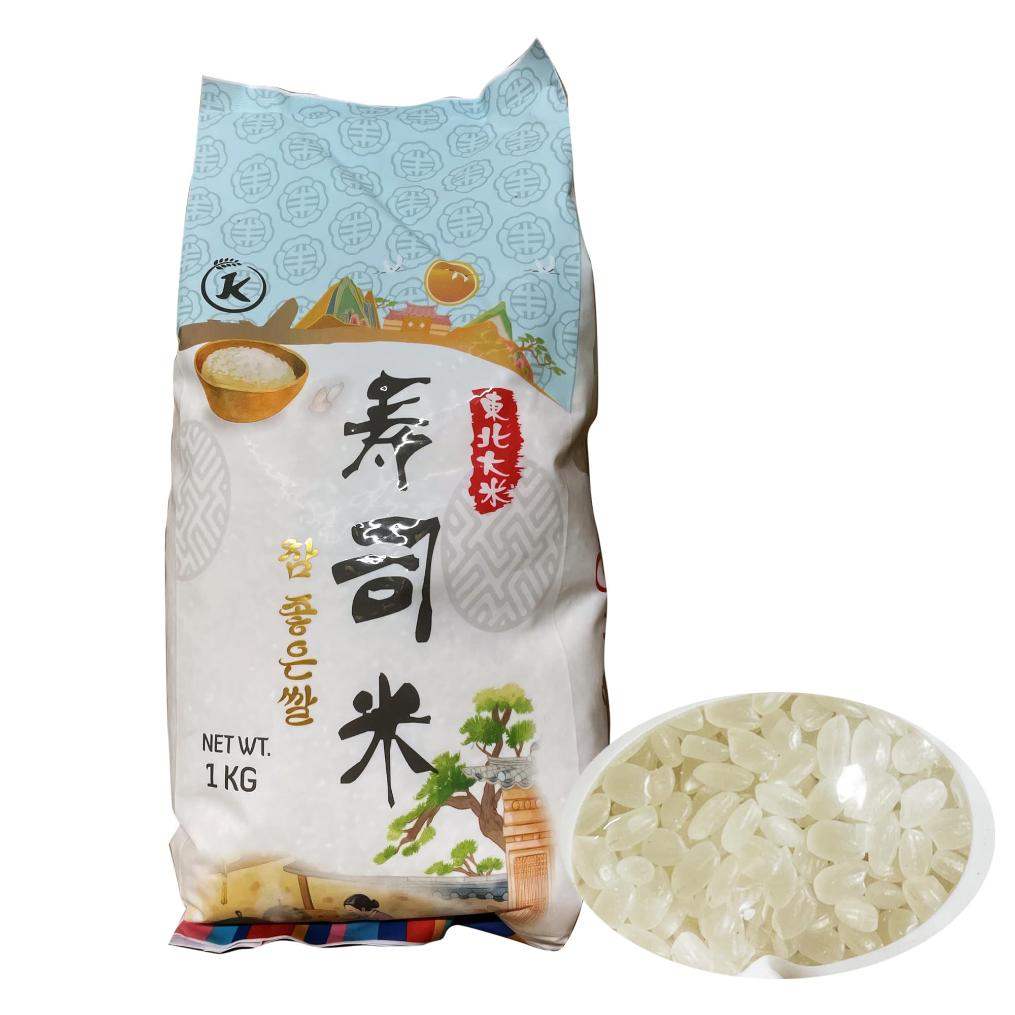 K Premium Sushi Rice 1kg - Short Grain Japanese Rice for Sushi, Nigiri, and Rolls