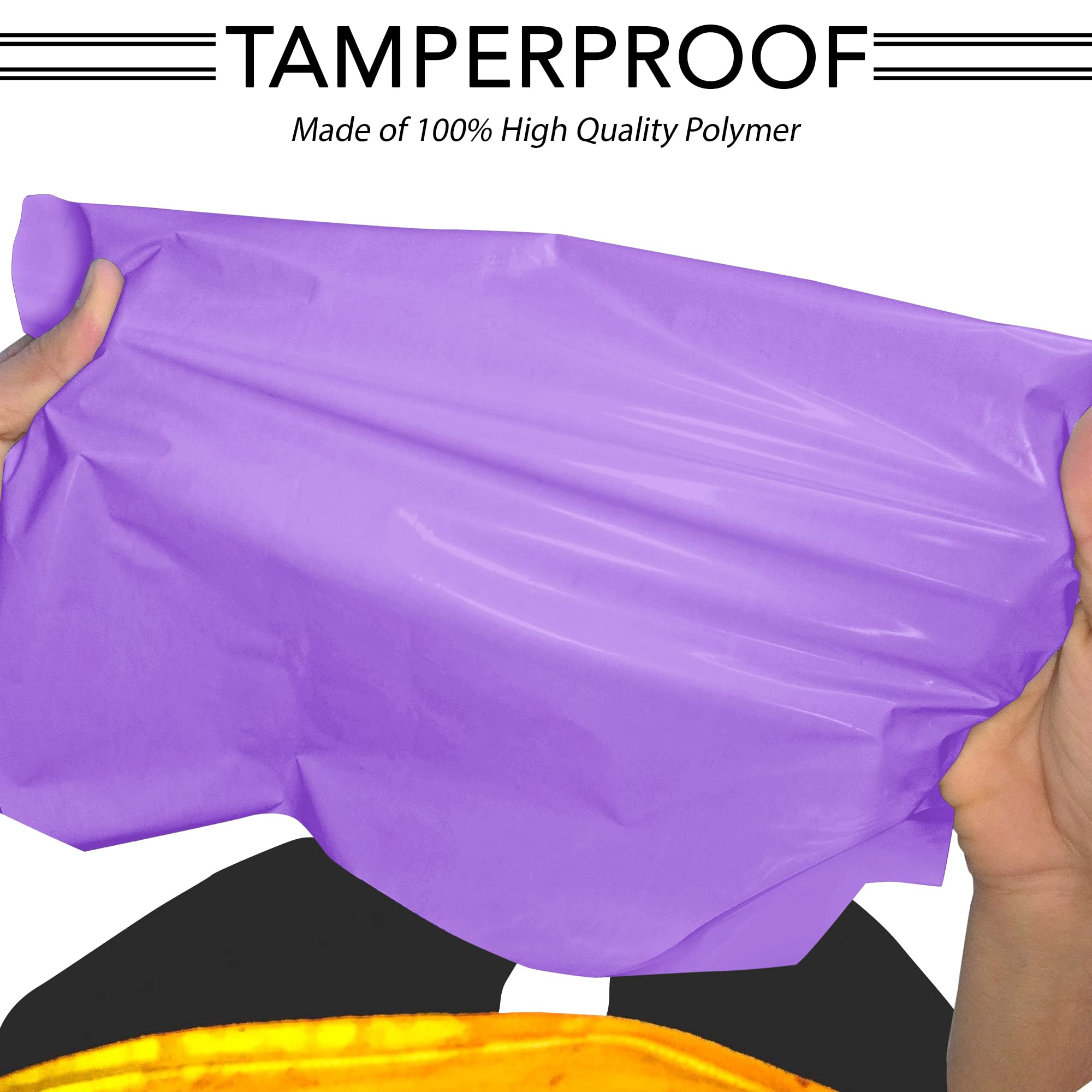 iSOUL Mailing Bags - 50 Pack Purple Poly Postal Bags | 2 Sizes (10x14" & 12x16") | Self-Seal 4