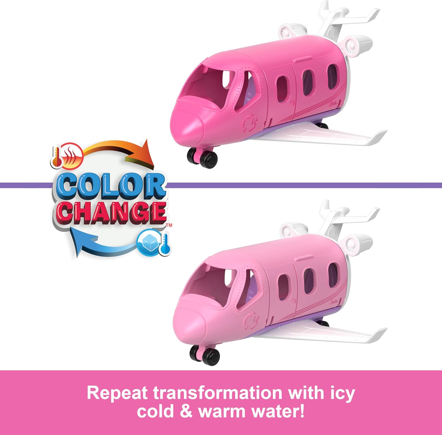 Mini BarbieLand Dreamplane Playset - 1.5-inch Color-Change Doll & Vehicle for Ages 4+ 4