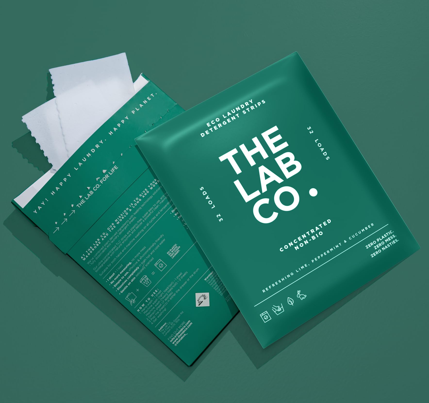 The Lab Co. - Laundry Detergent Strips Sheets (32 Loads, Eco Ultra-Concentrated) 7