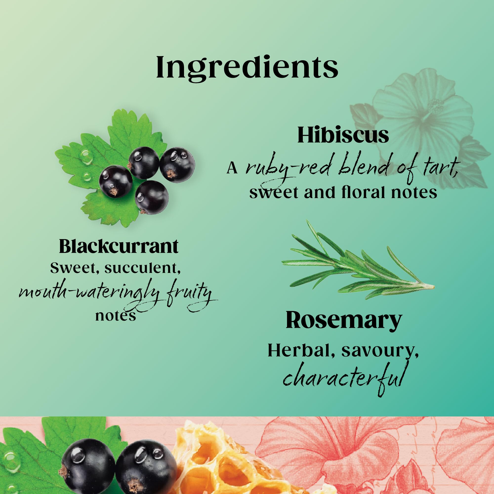 Twinings Superblends Heartea Tea - Blackcurrant & Rosemary Herbal Infusion with Honey, Hibiscus & Vitamin B1 - 20 Biodegradable Tea Bags 3