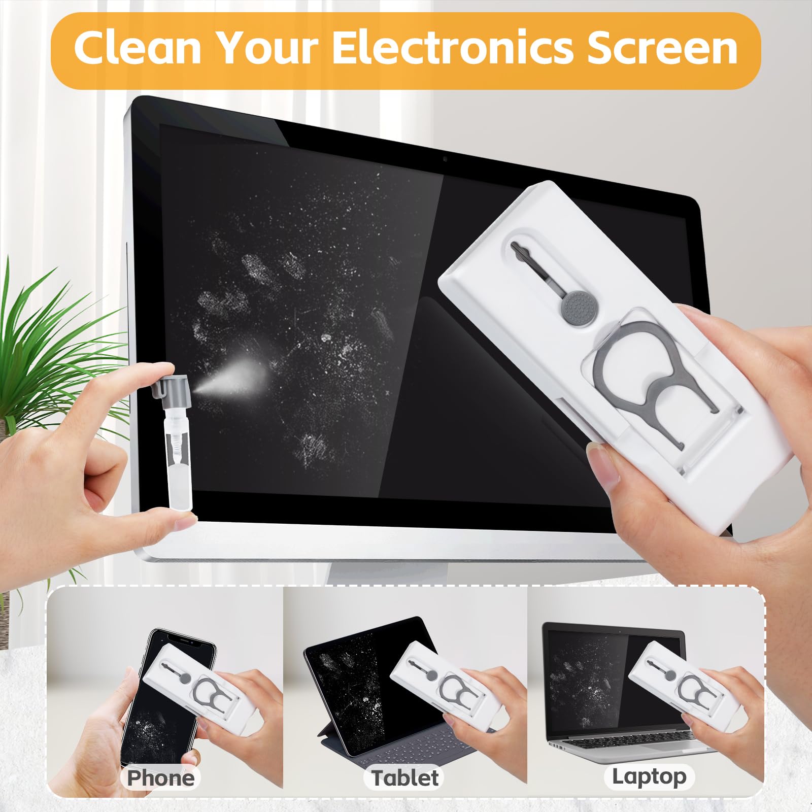 Alyvisun 11 in 1 Electronics Cleaning Kit - Keyboard, Earphone, Camera | Grey 6