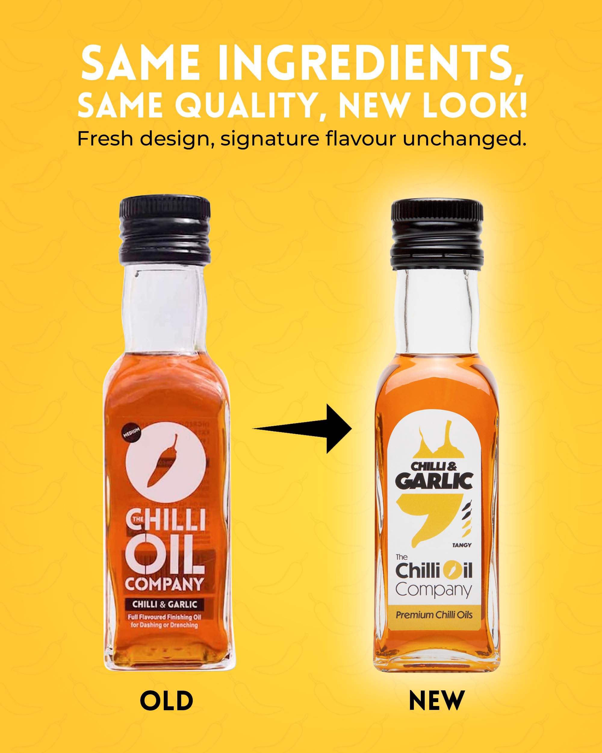 The Chilli Oil Company - Chilli with Garlic 125ml - Medium Hot Sauce with Spanish Extra Virgin Olive Oil