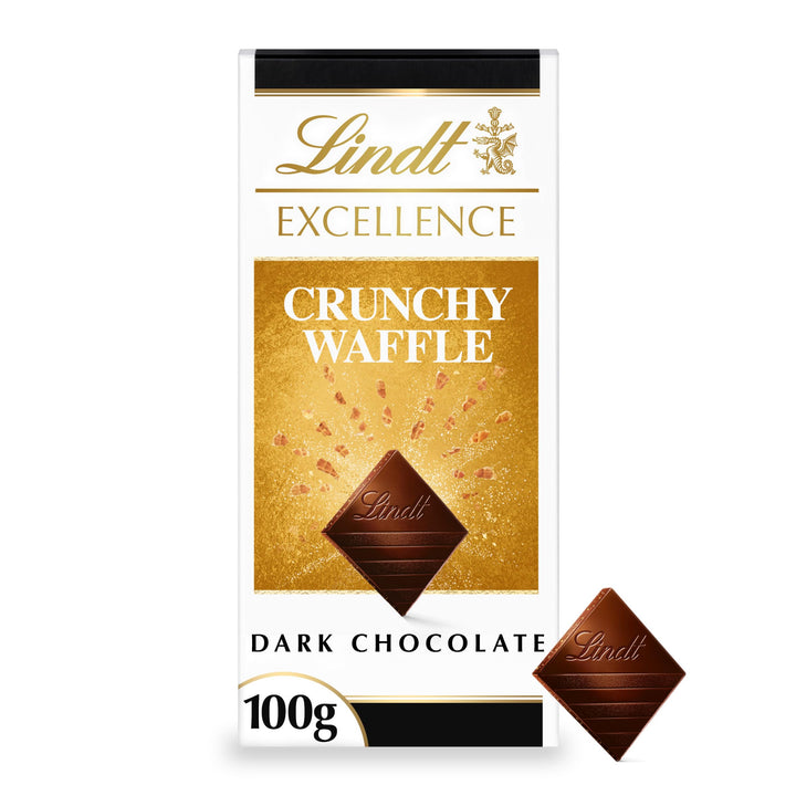 Lindt - Excellence Dark Chocolate Crunchy Waffle Bar 100g