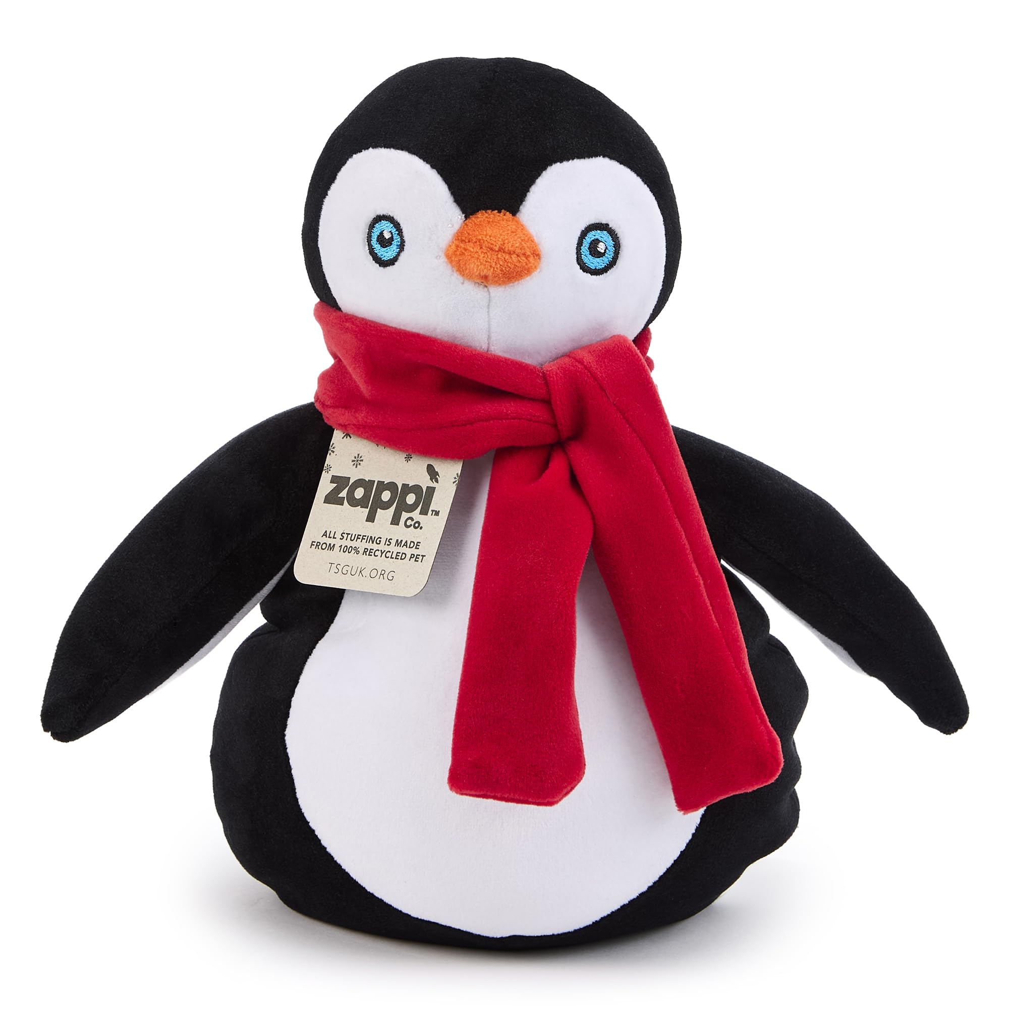 Zappi Co Penguin Plush Toy - 25cm Soft Stuffed Toy | Christmas Decoration | Unisex Children