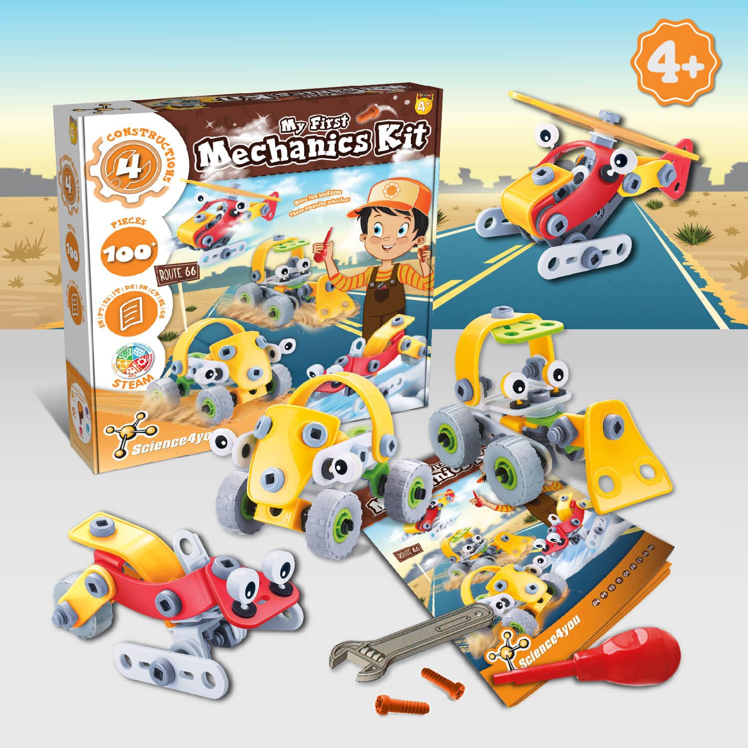 Science4you First Construction Kit - Mechanics Laboratory for Kids Age 4+ 3