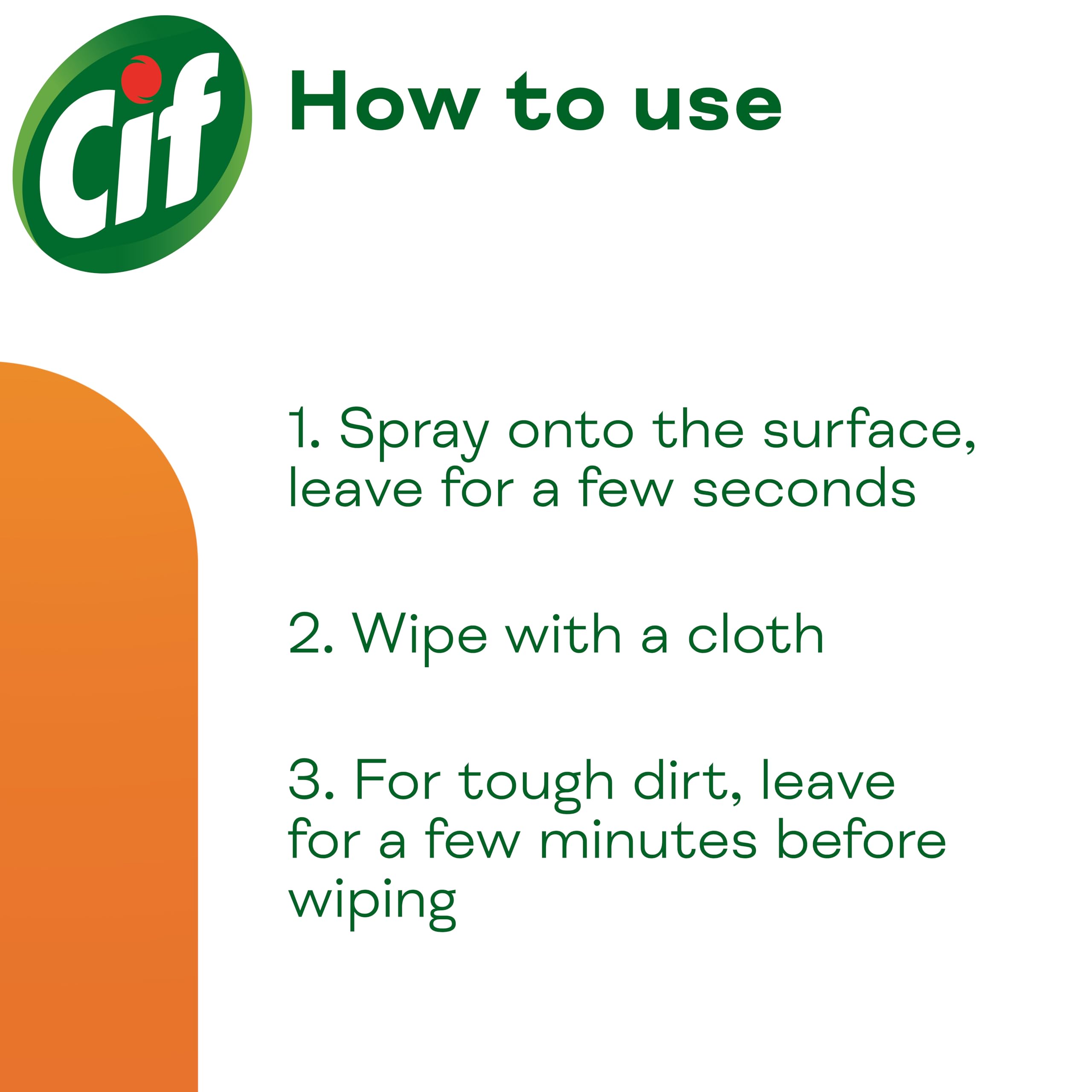 Cif Cleanboost Kitchen Spray - 100% Tough Grease Removal | 700 ml | Orange Scent 4