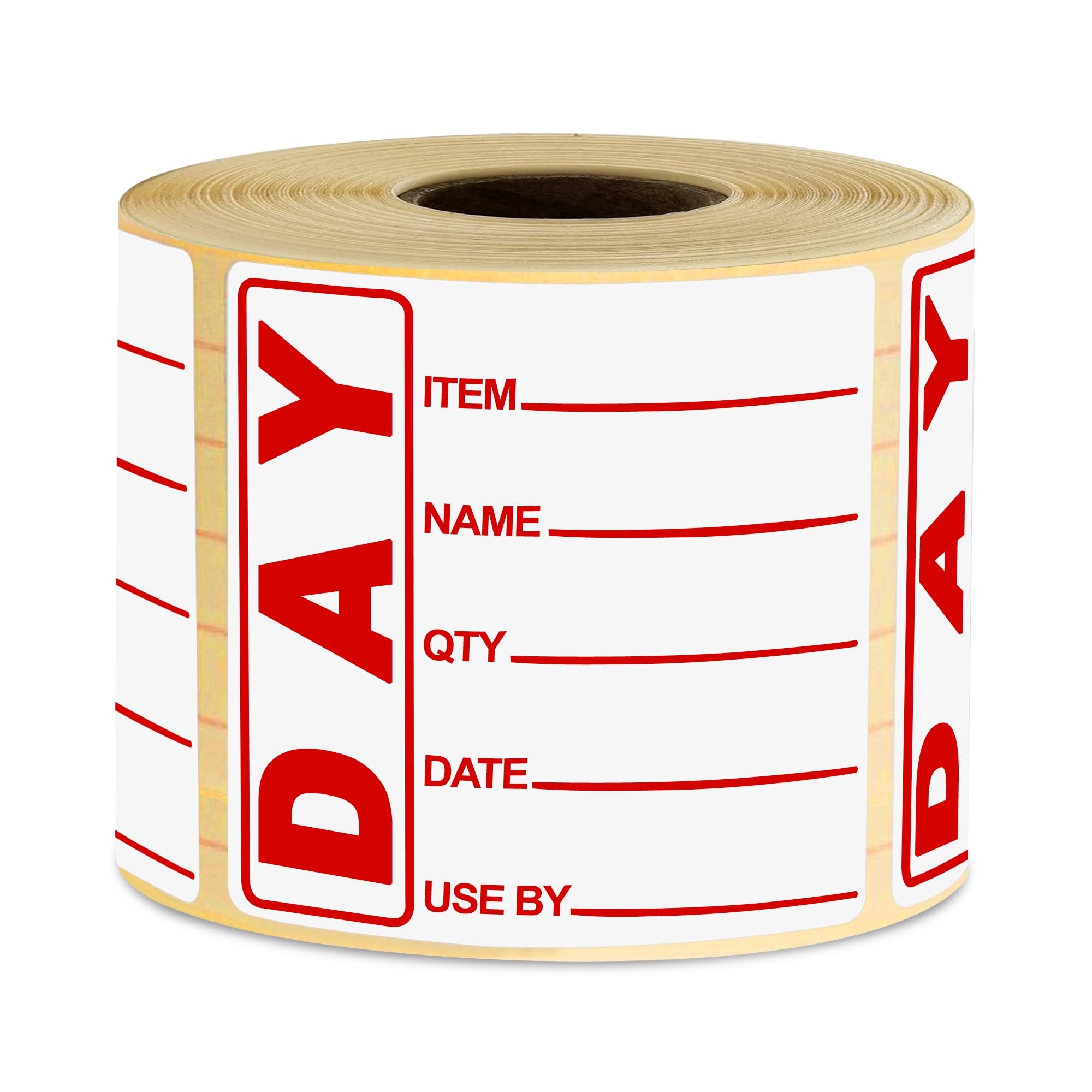 G4GADGET Food Labels Roll - Use By | 500 Stickers | 50x75mm Writable Yellow Paper 1