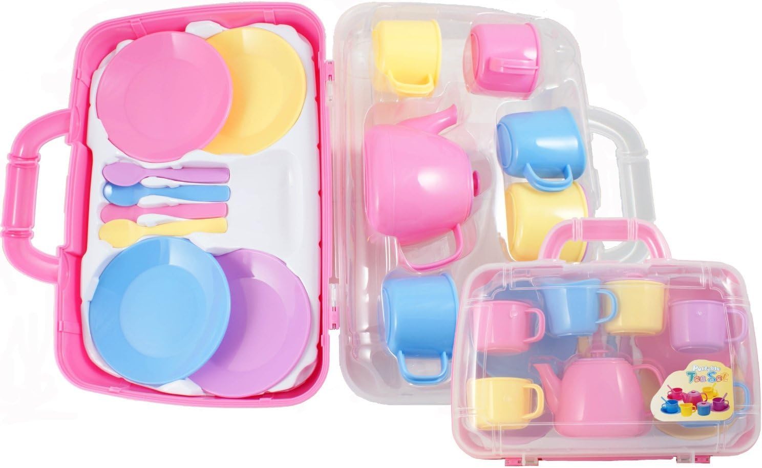 Peterkin Tea Set in Carry Case - Portable Playset for Pretend Tea Parties 2