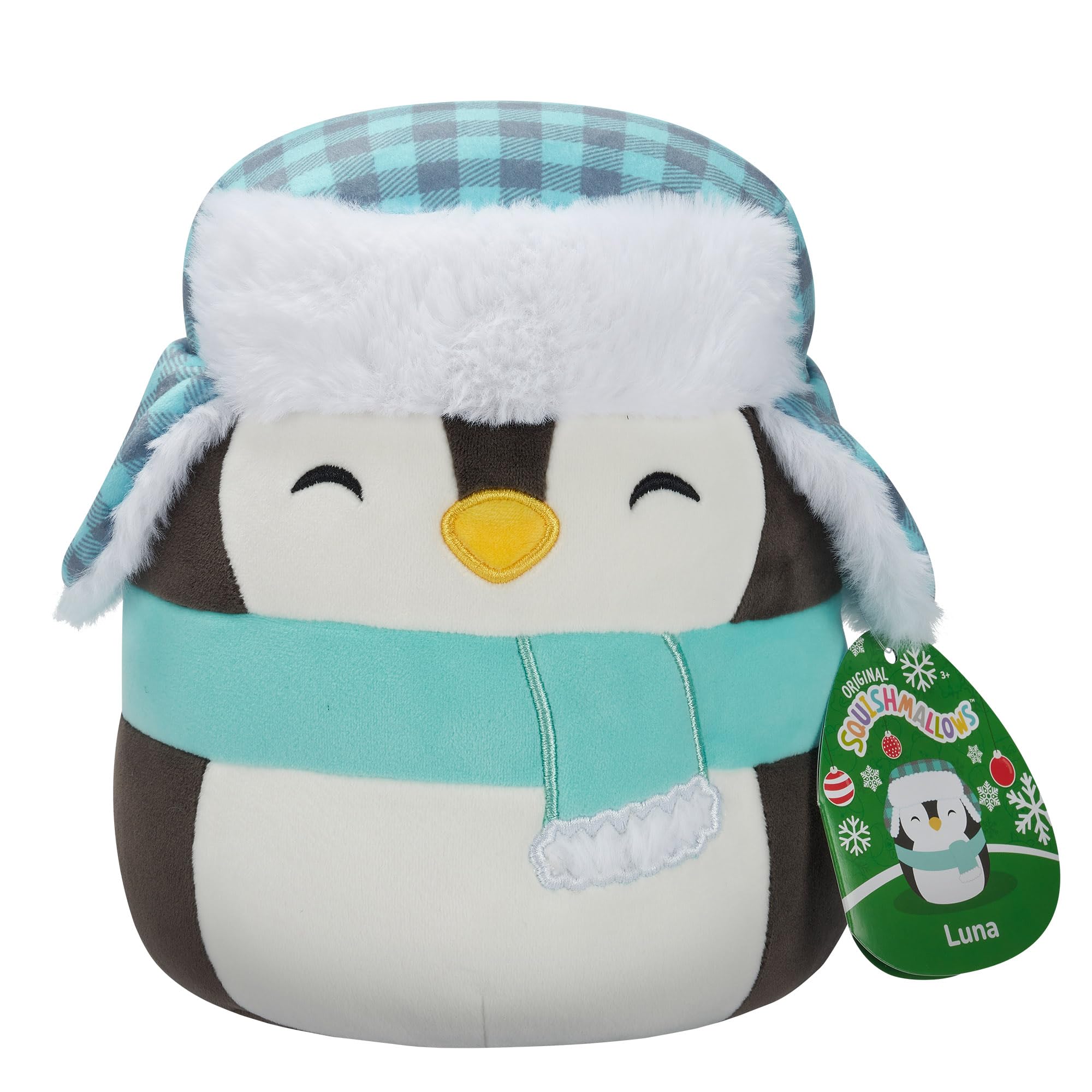 Squishmallows Luna the Black Penguin - 7.5" Plush with Hat & Scarf, 3+ Years 2