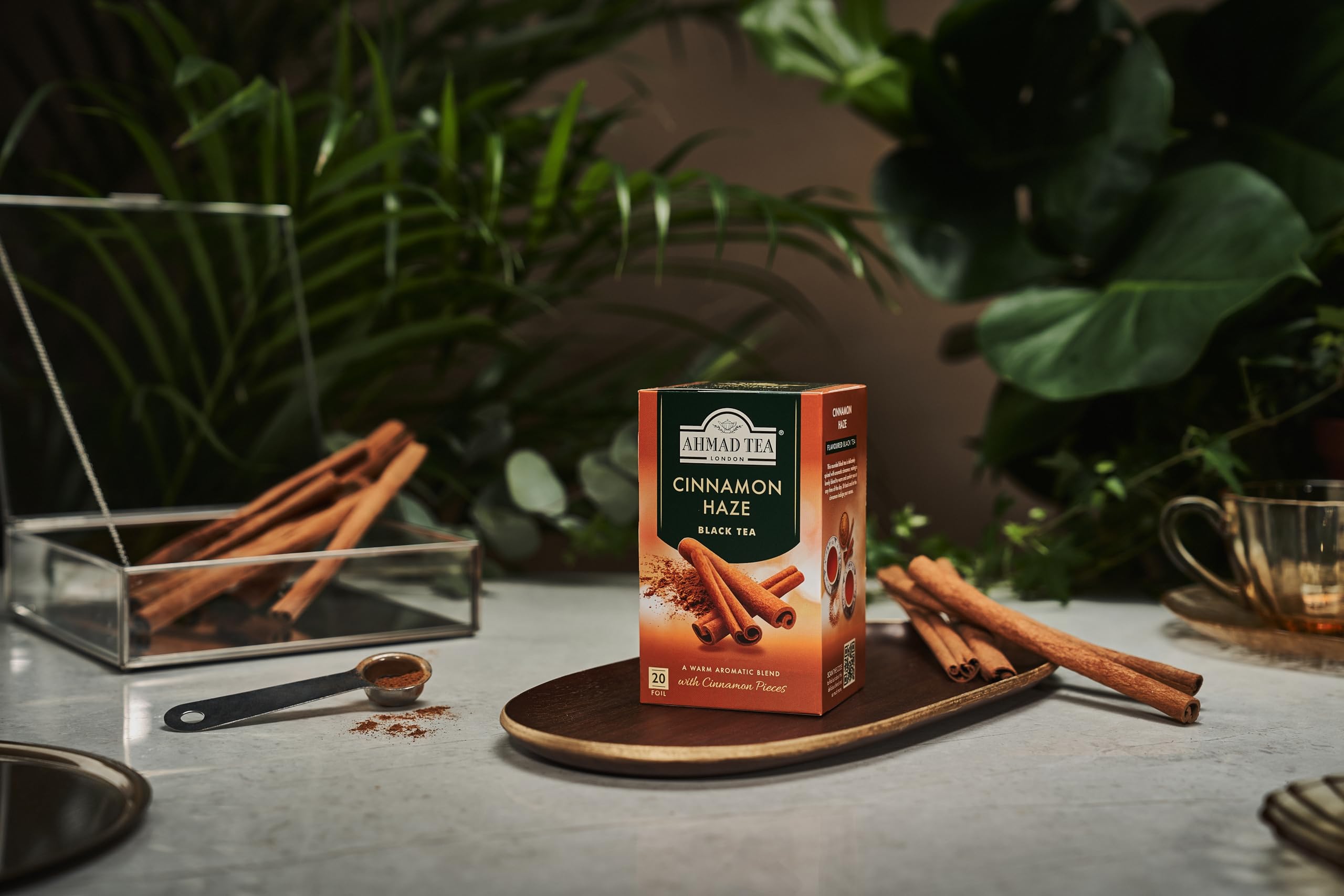 Ahmad Tea Cinnamon Haze Black Tea - 20 Teabags | Kenyan & Malawian Blend | Contains Caffeine