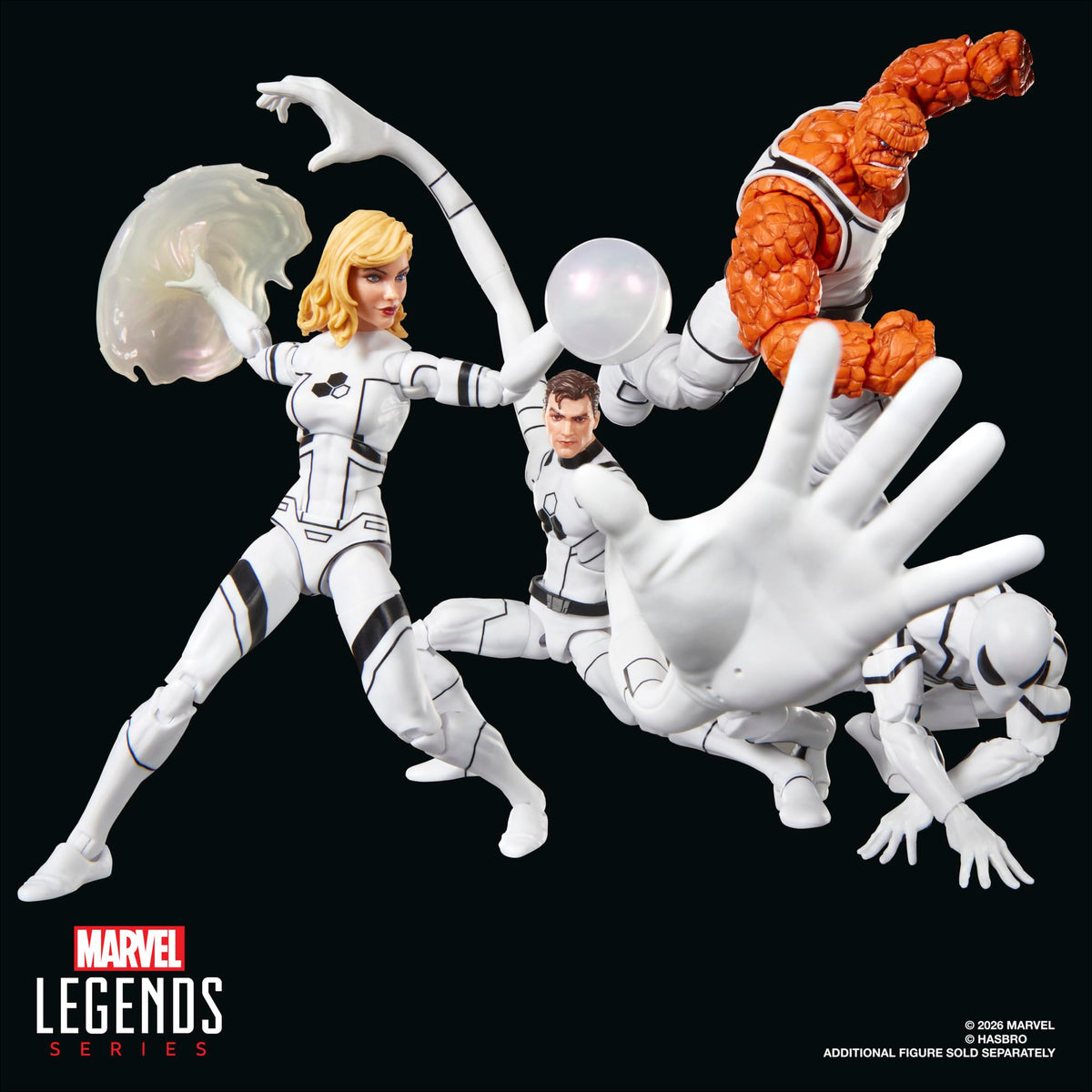 Marvel Legends Future Foundation The Thing & Invisible Woman 6-Inch Action Figures - 2 Figures, 9 Accessories, 20+ Points of Articulation 12