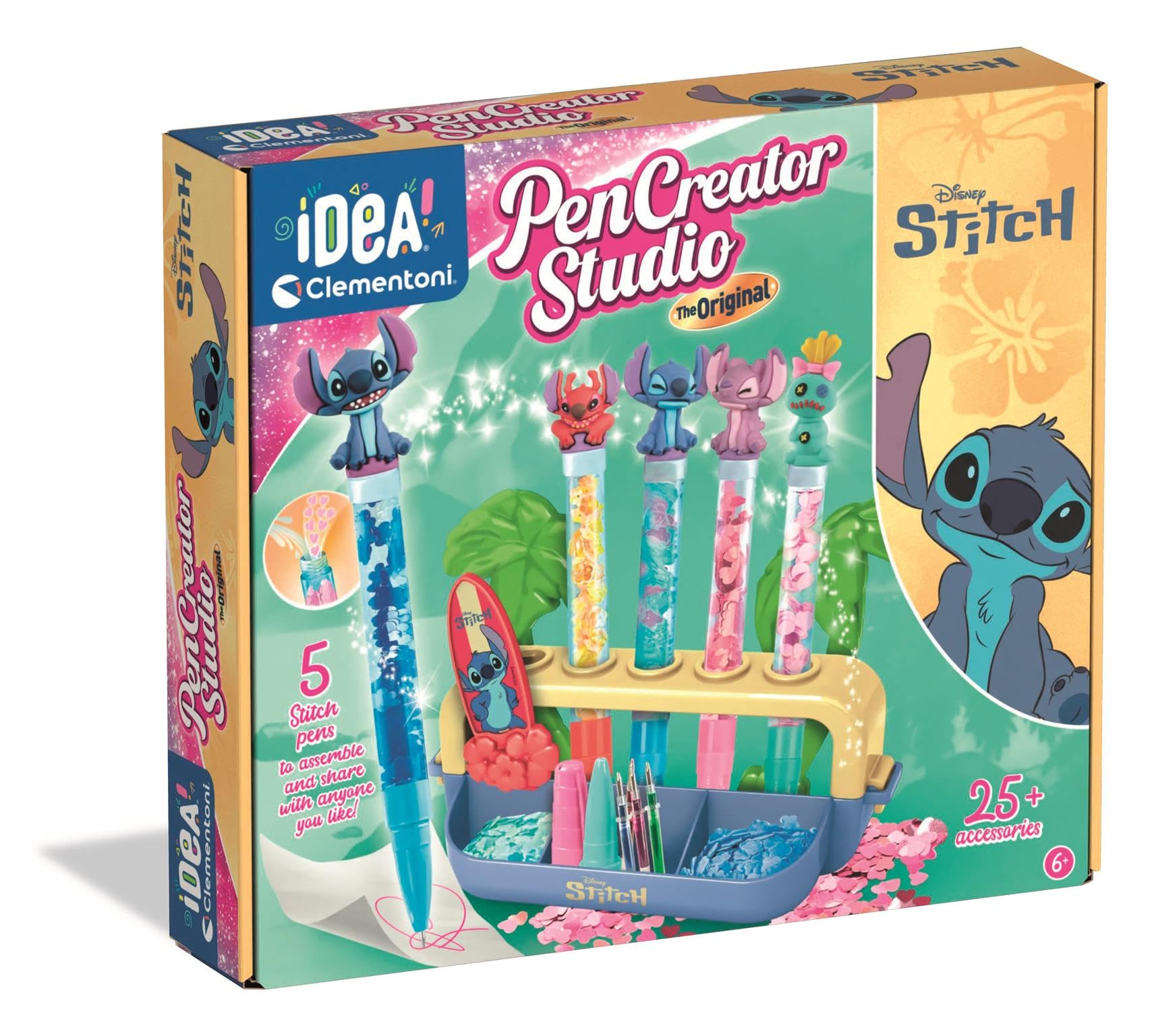 Clementoni - Stitch Pen Lab Create Colourful Stitch-Inspired Pens with Accessories